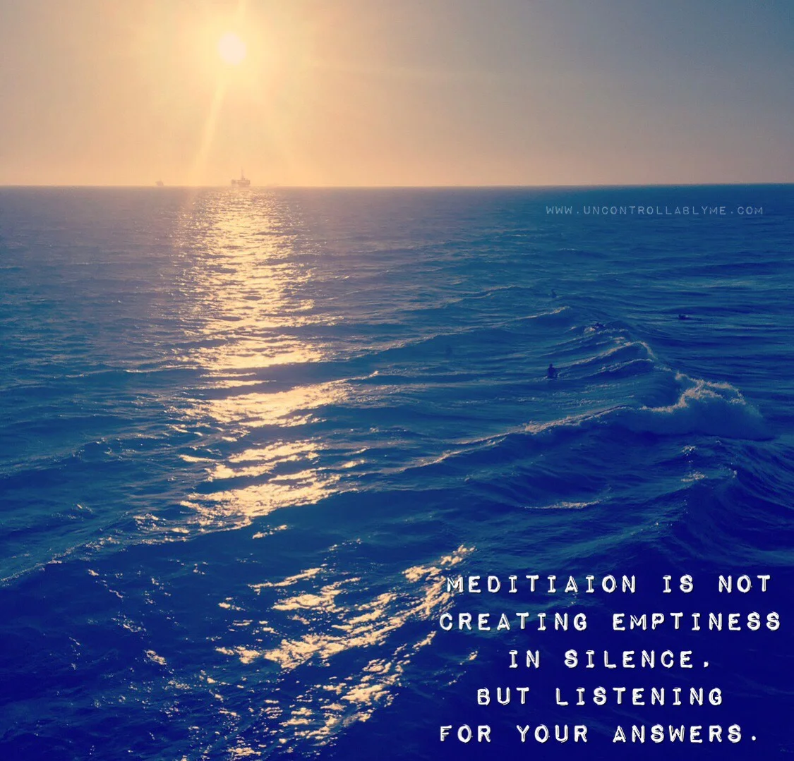 Meditation is often the best form of recovery.
