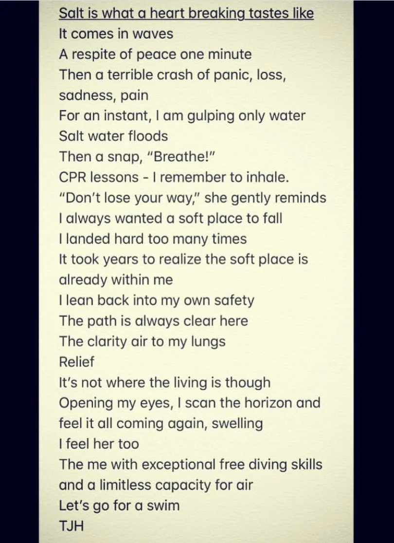 Salt is what heartbreak tastes like.