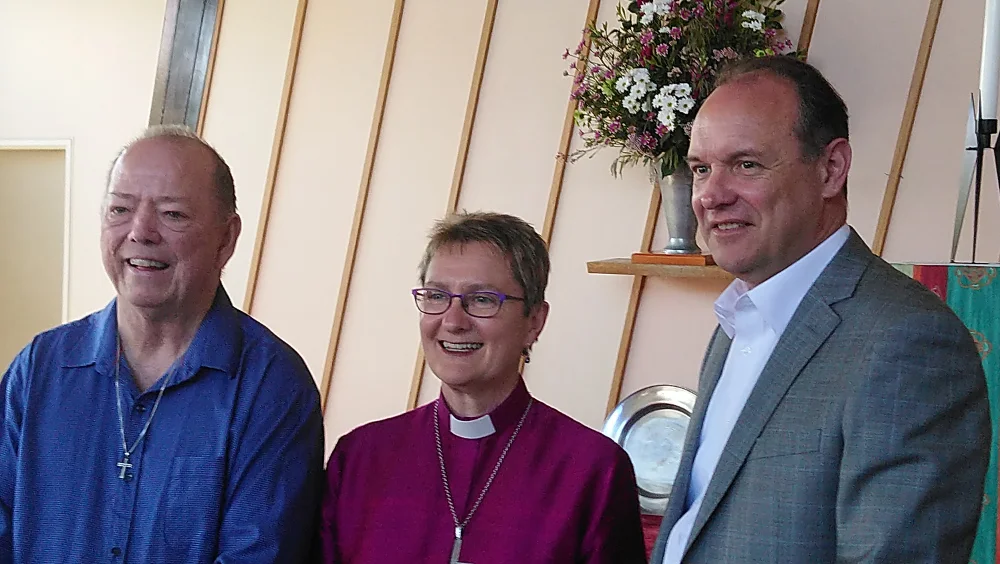 David and Anthony with Bishop Geneive