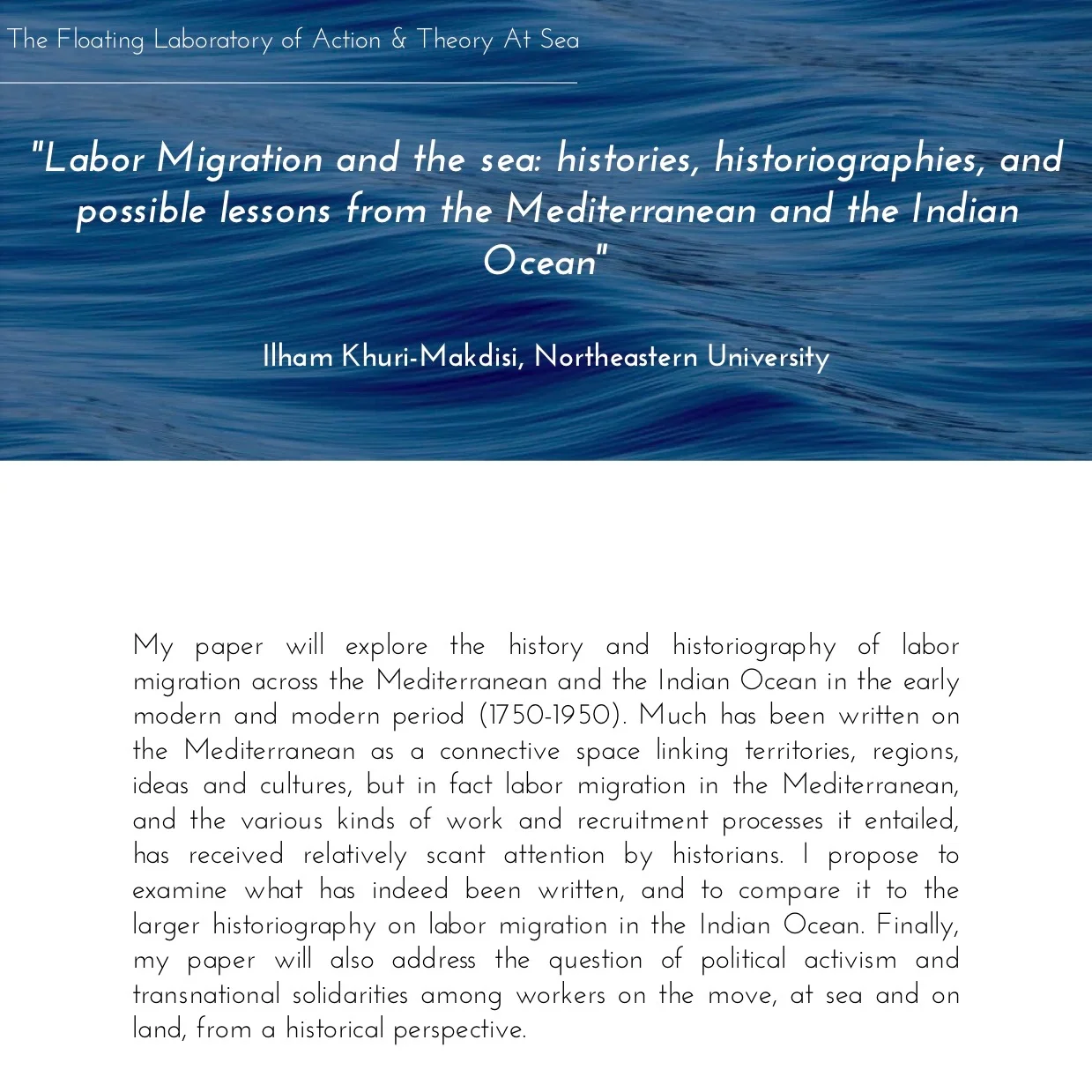 CONFERENCE: Labor Migration and the Sea (Abstracts)