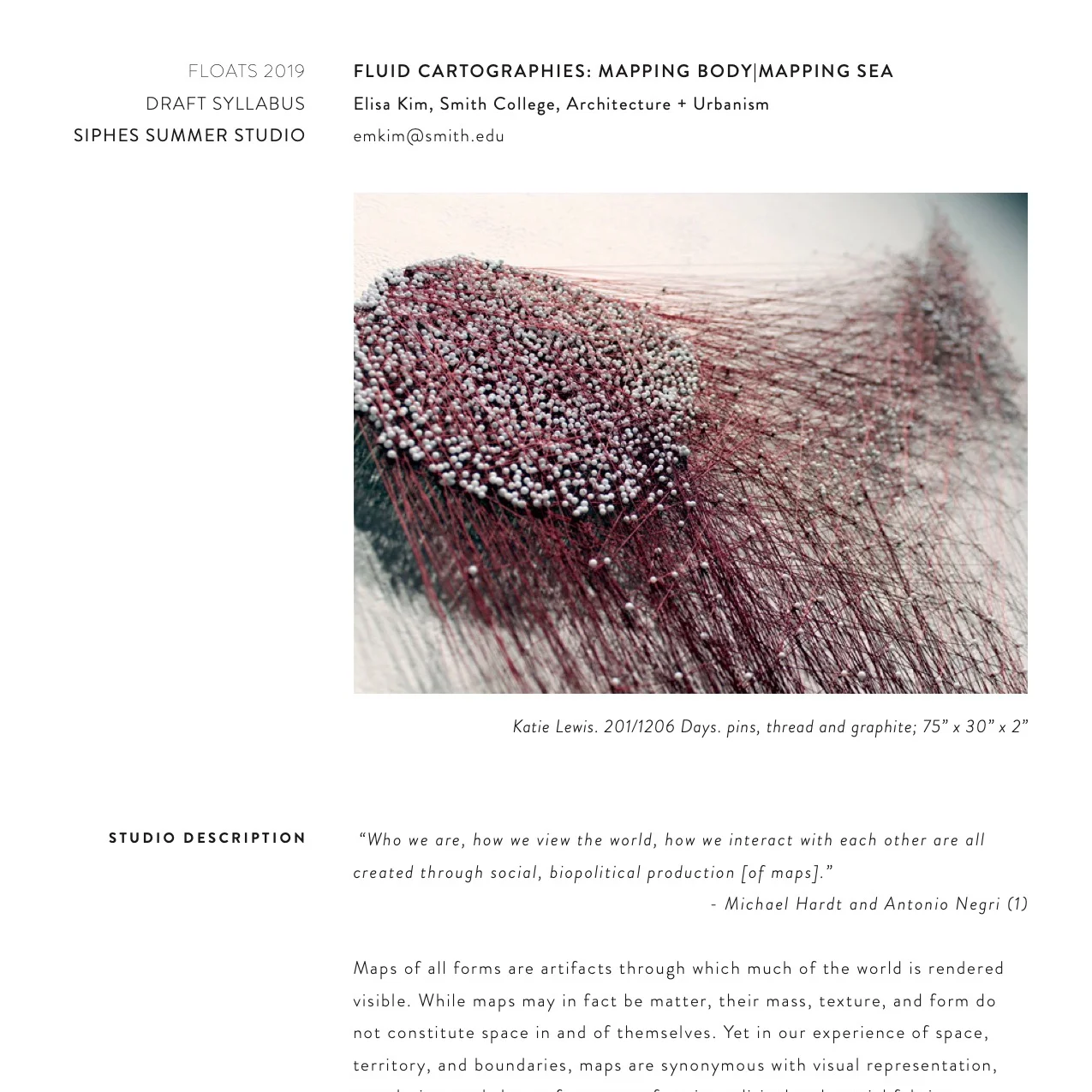 PEDAGOGY: Fluid Cartographies (SIPHES Syllabi)