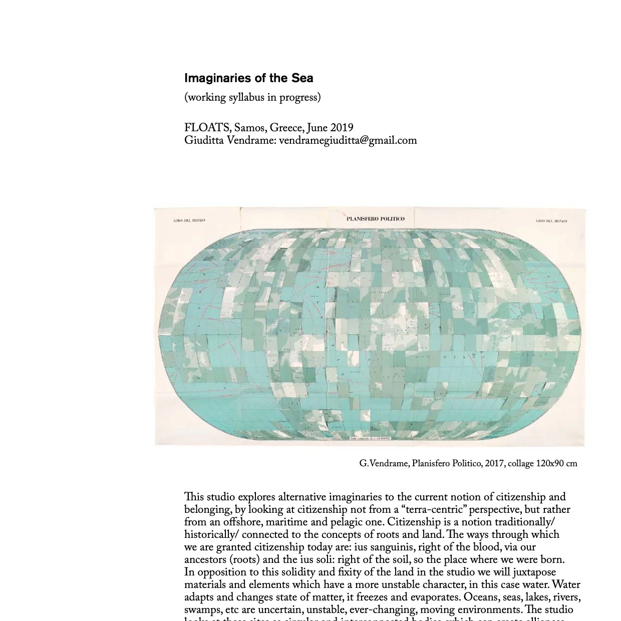 PEDAGOGY: Imaginaries of the Sea (SIPHES Syllabi)