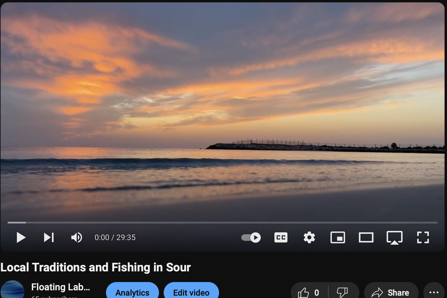 WATCH: "Local Traditions and Fishing in Sour" by Yara Mroueh (Student film Project)