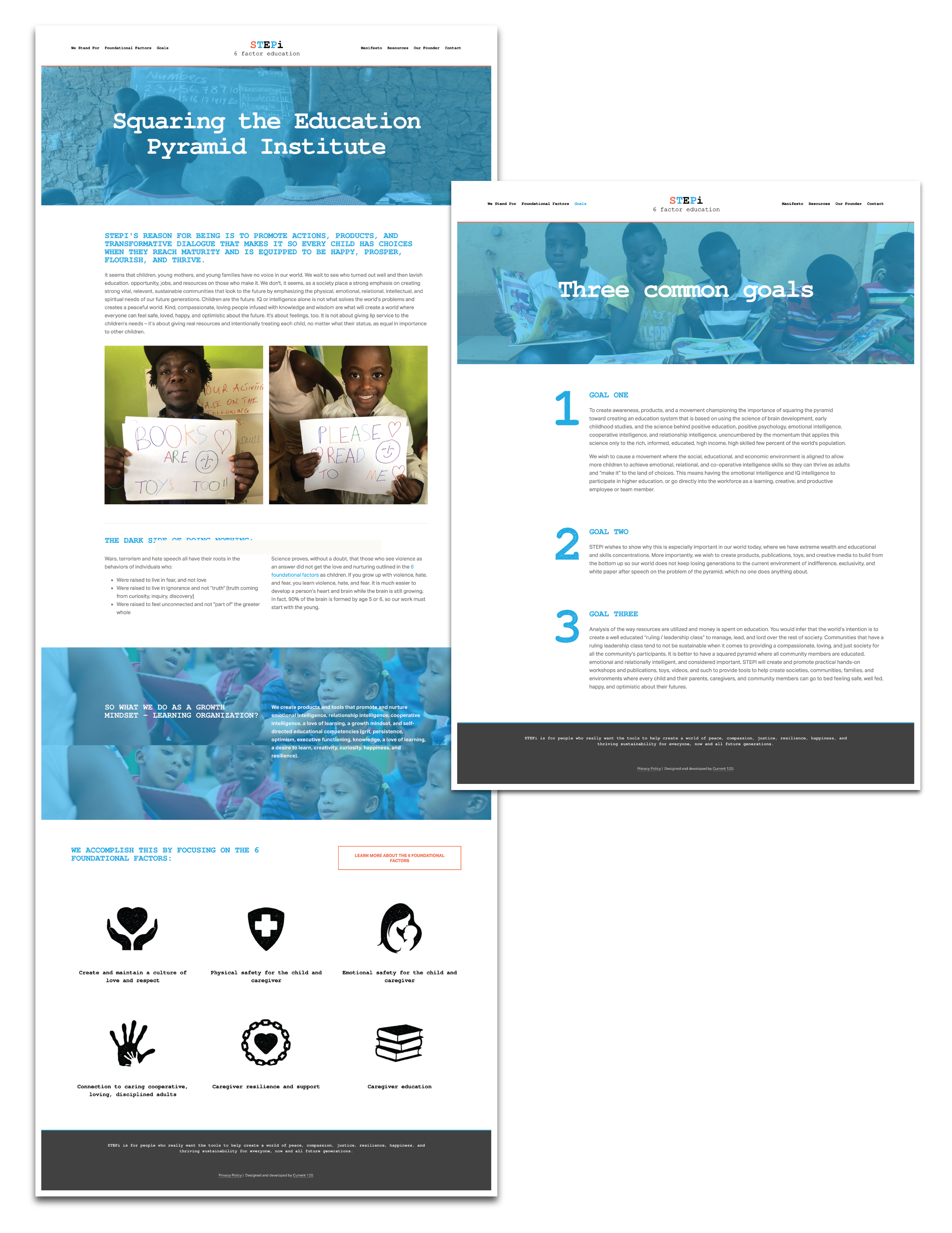 STEPi's Squarespace website design and development by Current 120.