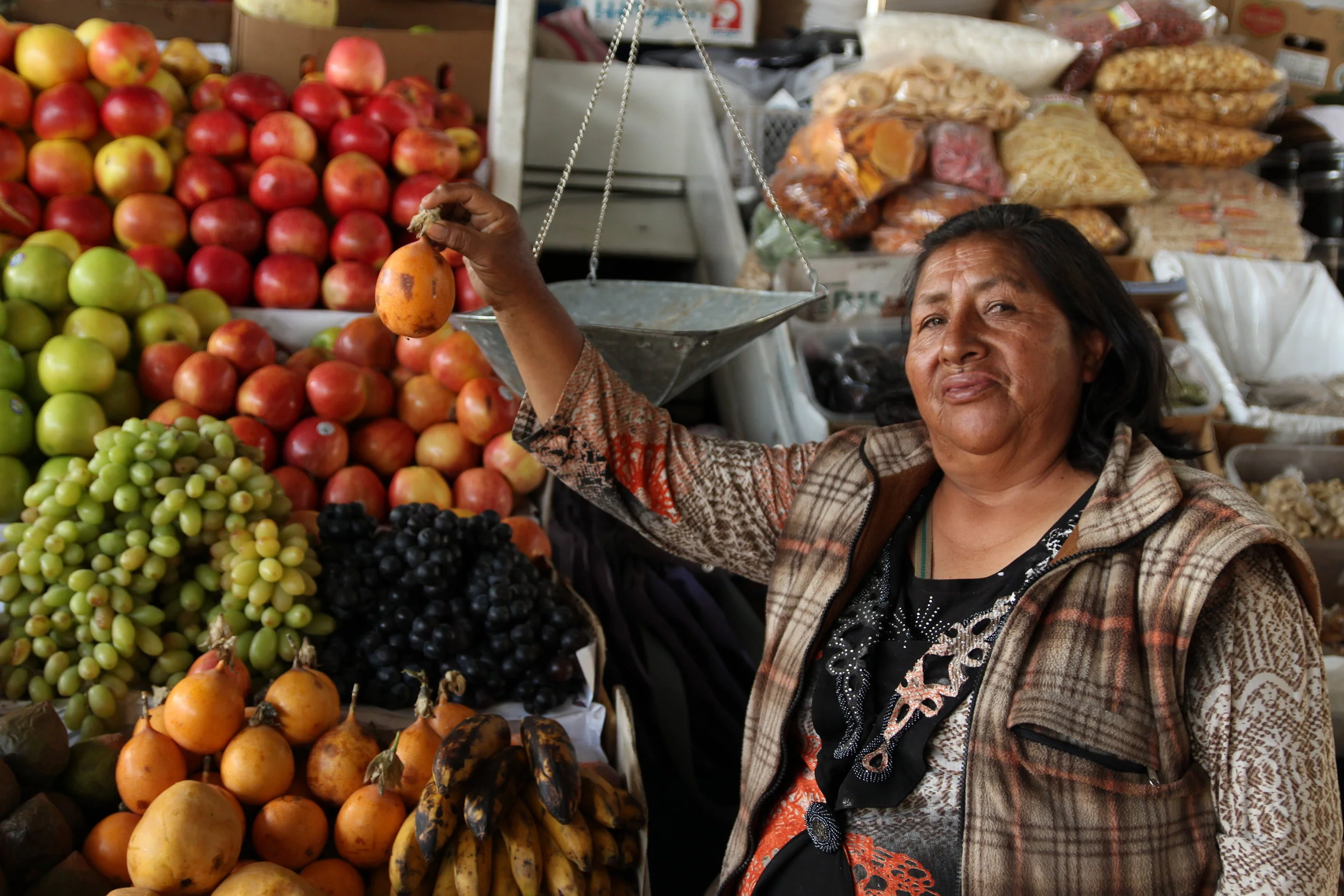 San Pedro Market, Cusco, Peru - Local storeholder 