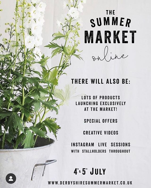 // Summer Market Online 
I have really missed exhibiting at fairs so the Summer Market Online is the next best thing and I&rsquo;m really looking forward to being able to interact online and being able to partake in a little shopping myself!

#derbys