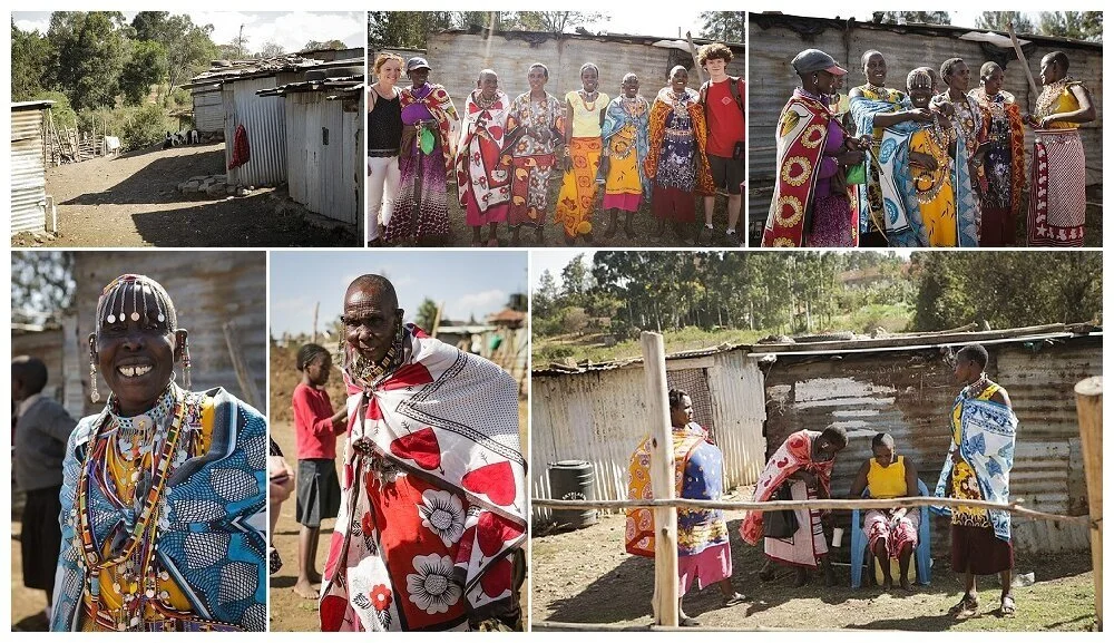 Harry and I with The Masai ladies of Nairobi
