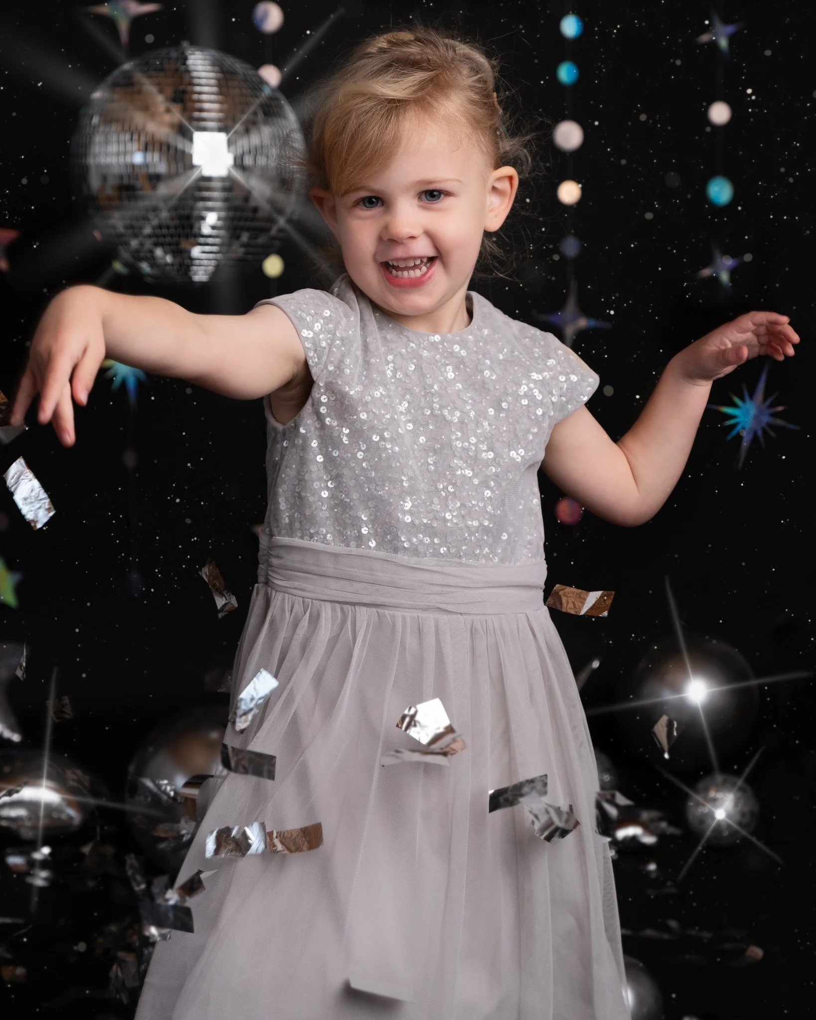 🪩 C E L E B R A T E 🪩

Three years of New Year's sessions and this gorgeous girl has been there every year since we celebrated her 1st birthday in 2023! 

We had a gorgeous time twirling our way into 2026 and while the headband and glasses didn't s