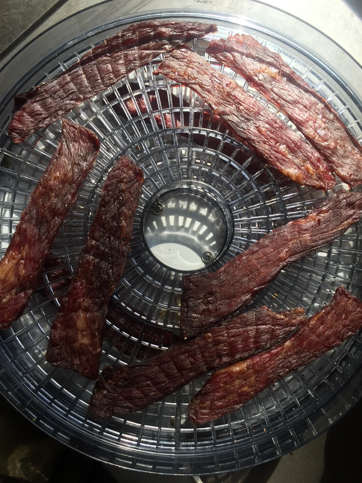 I used a dehydrator (it's easier than in the oven).
