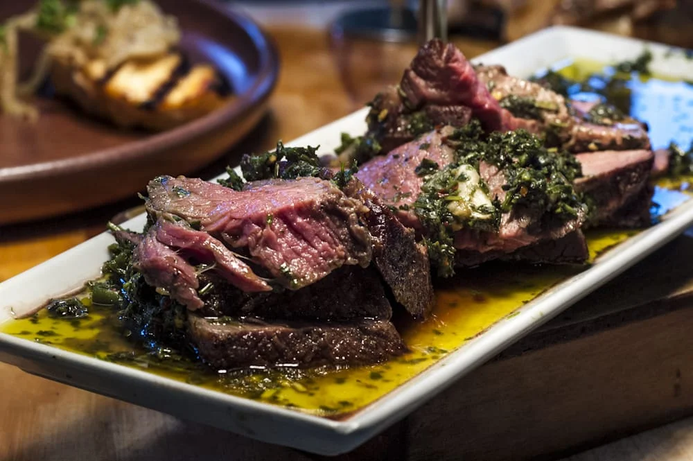 Tri-tip steak with chimichurri at Forage.