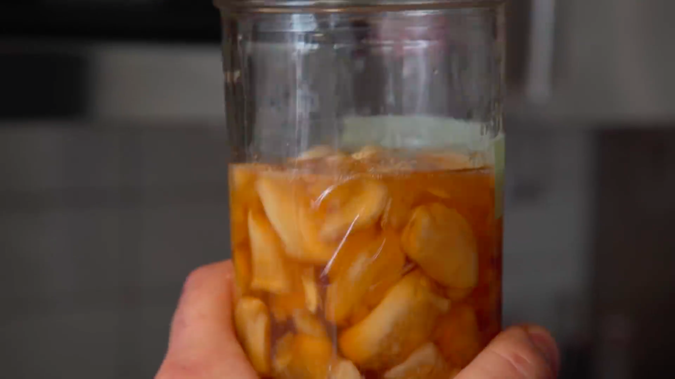 As you can see, the honey will darken significantly over time, it will also becoming completely liquid. (Image Source: It’s Alive with Brad Leone )