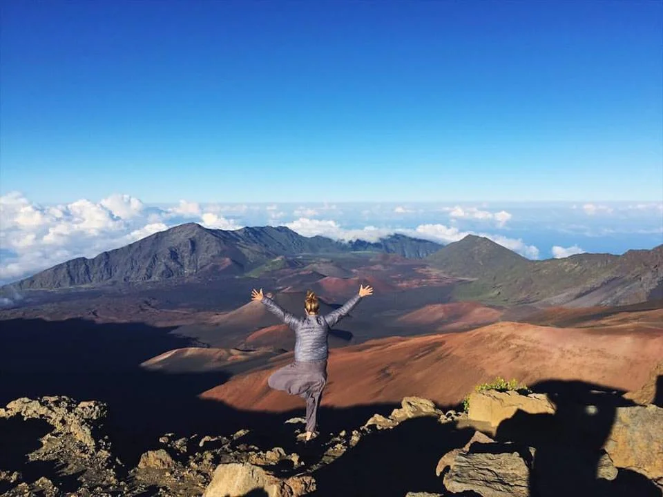 Views from Haleakala Volcano Crater, on Maui, Hawaii.