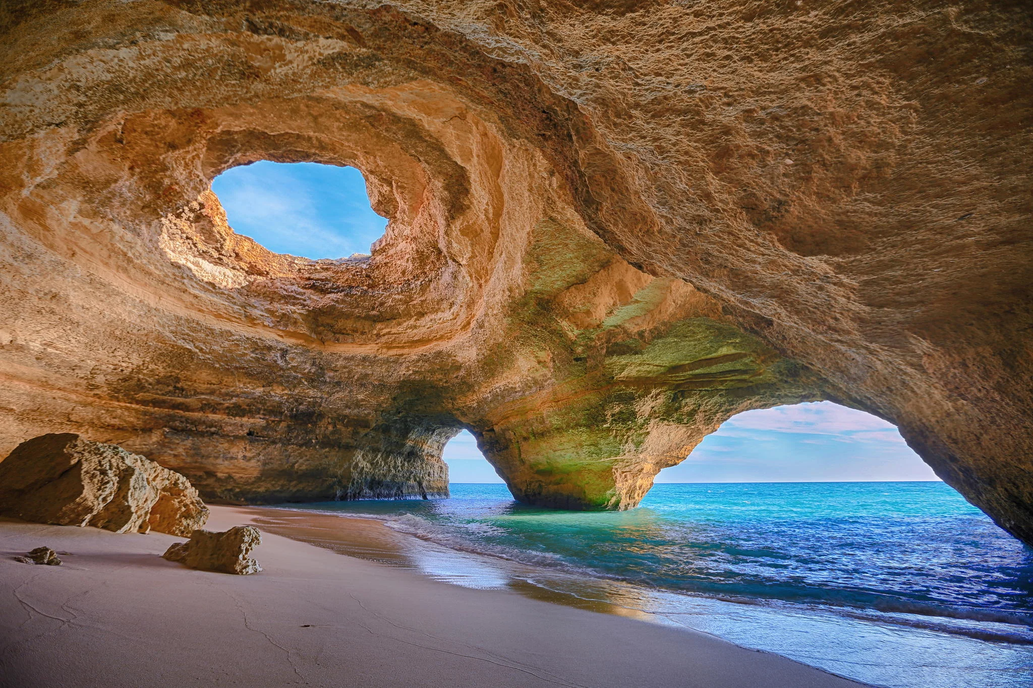 Epic caves in Algarve, Portugal.