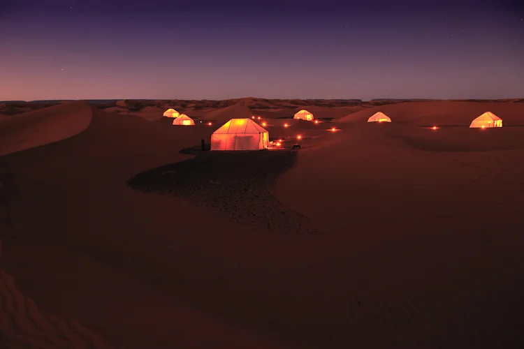 Camping in the Sahara Desert, Morocco