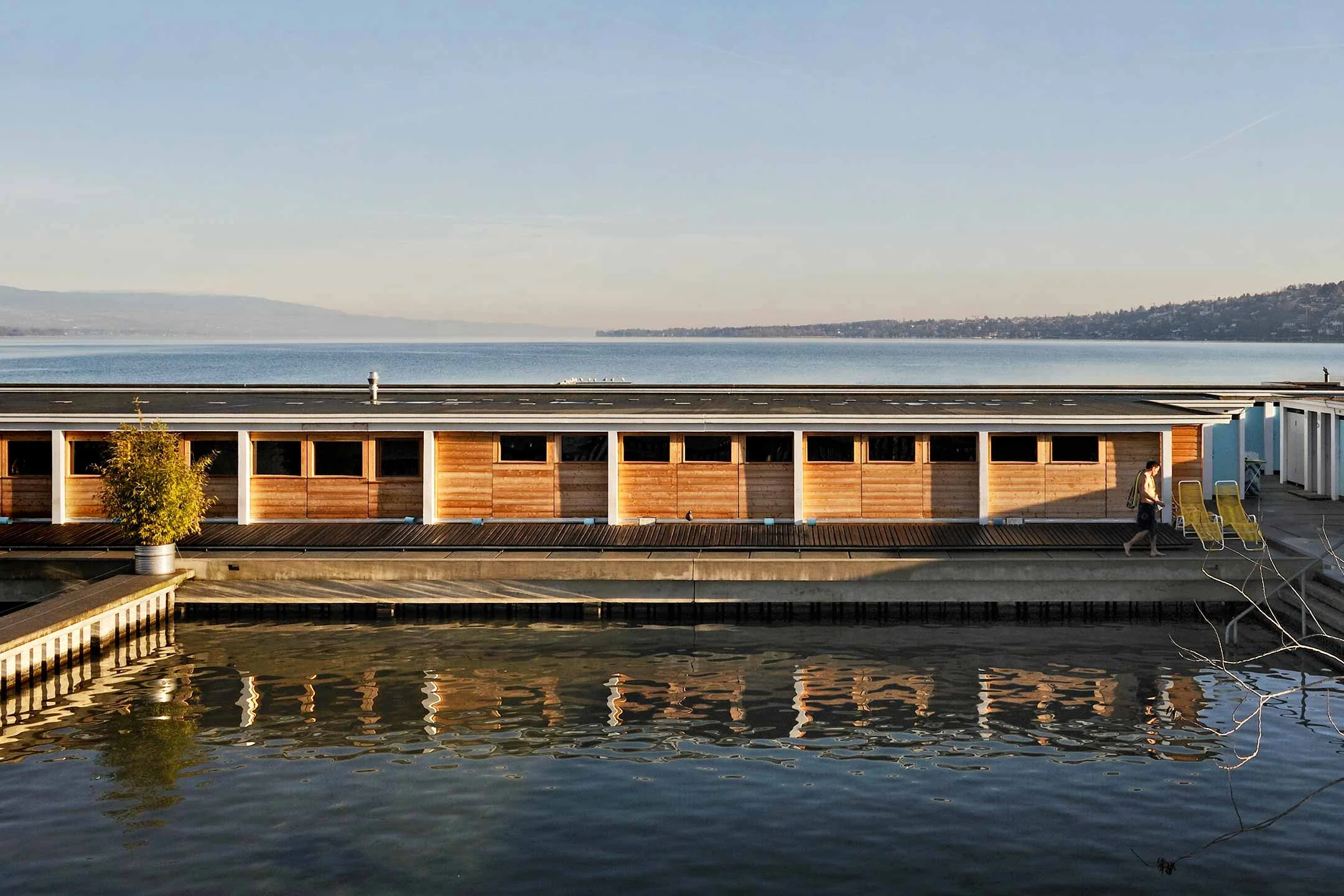 Sauna at Bains des Pâquis, Geneva.