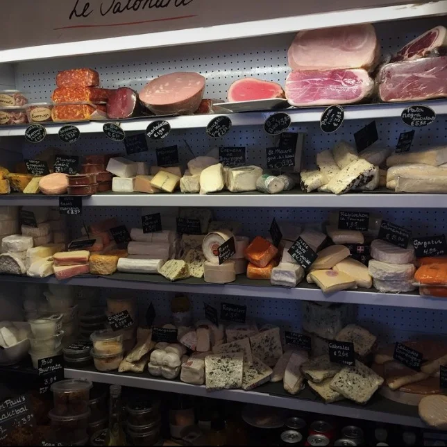 Meat and cheeses at Le Salonard.