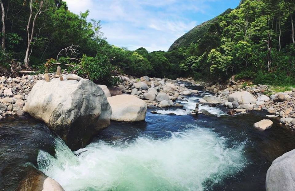 Rock pools at the bottom of the cliffside I ascended, into the Iao Valley River.
