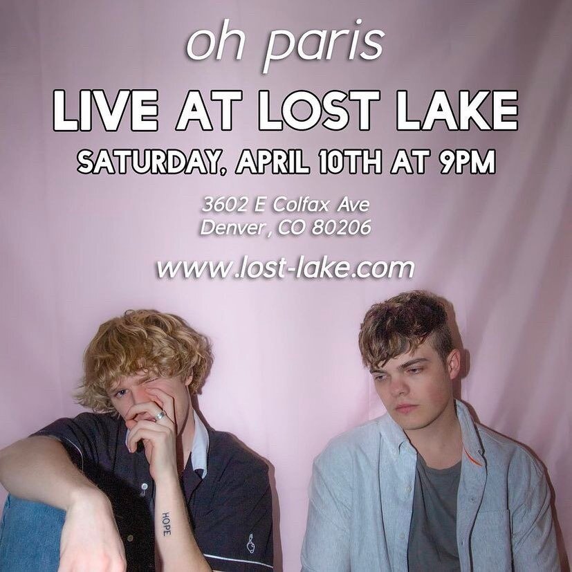 @ohparis has two shows at @lostlakedenver at 7pm and 9pm on Saturday, April 10th! If you&rsquo;re in the area you should definitely go reserve a table!
&bull;
&bull;
&bull;
#ohparis #marbleloungerecords #usffw #usffwca #liveshow #livemusic #lostlaked