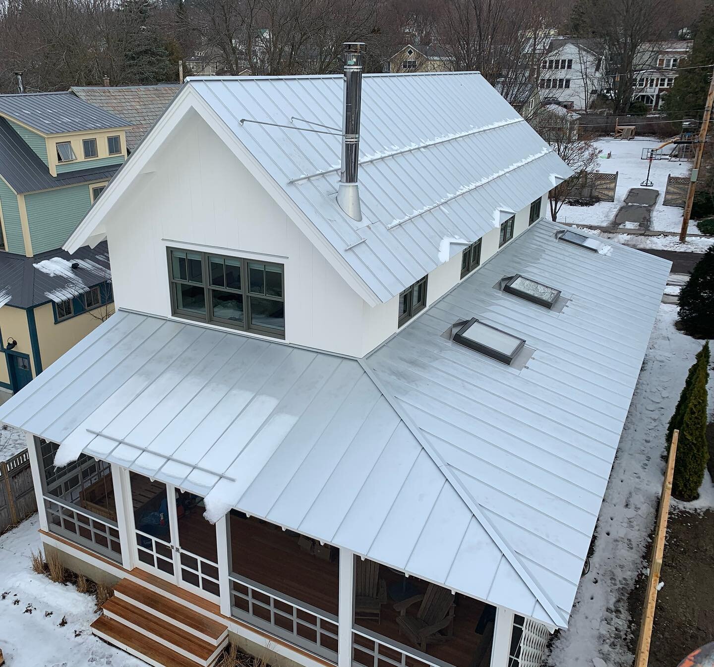 Standing seam roof completed for @redhousebuilding in summer 2019