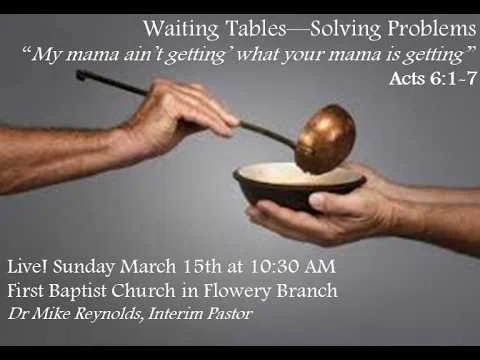 Waiting Tables - Solving Problems