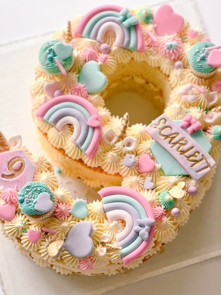 NEW: Rainbow Number Cake Class — Victoria\'s Kitchen