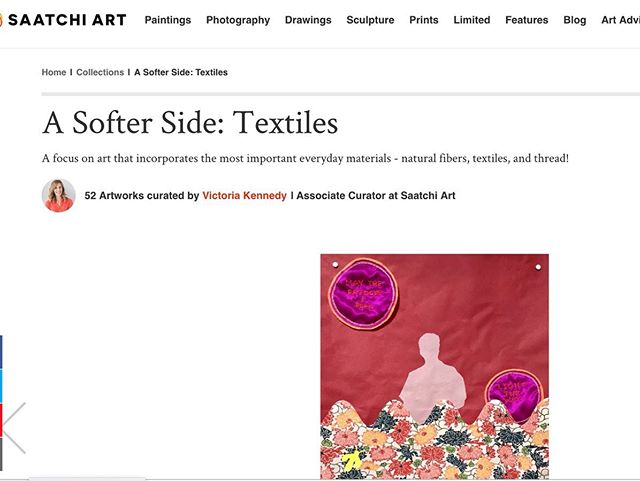 Thank you kindly @saatchiart and the lovely @victoriakennedysaatchi for including my work in this cool feature on textile artworks - beautiful pieces here!🤗 &hearts;️🌸
.
A work from my LA Dreaming series - inspired in part by a new firefly species 