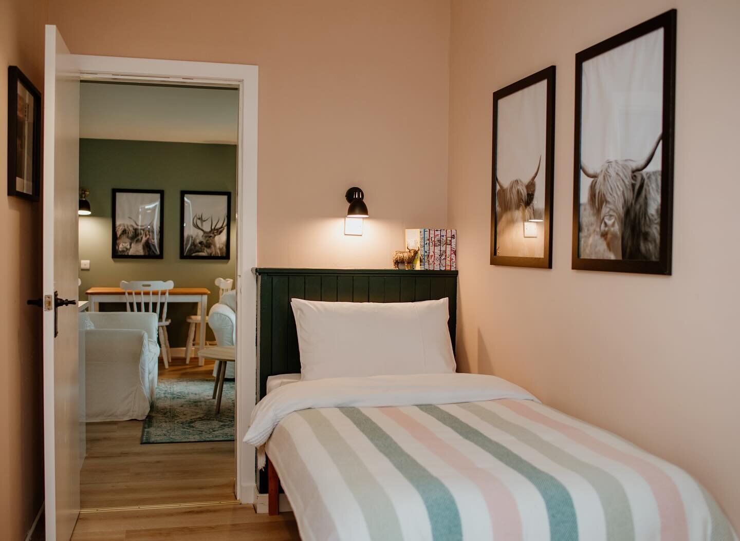 The Apartment sleeps 3, with one king size bedroom which is joined onto the single annexe room. The annexe might be small, but you&rsquo;ll agree it&rsquo;s such a cosy space 🛌