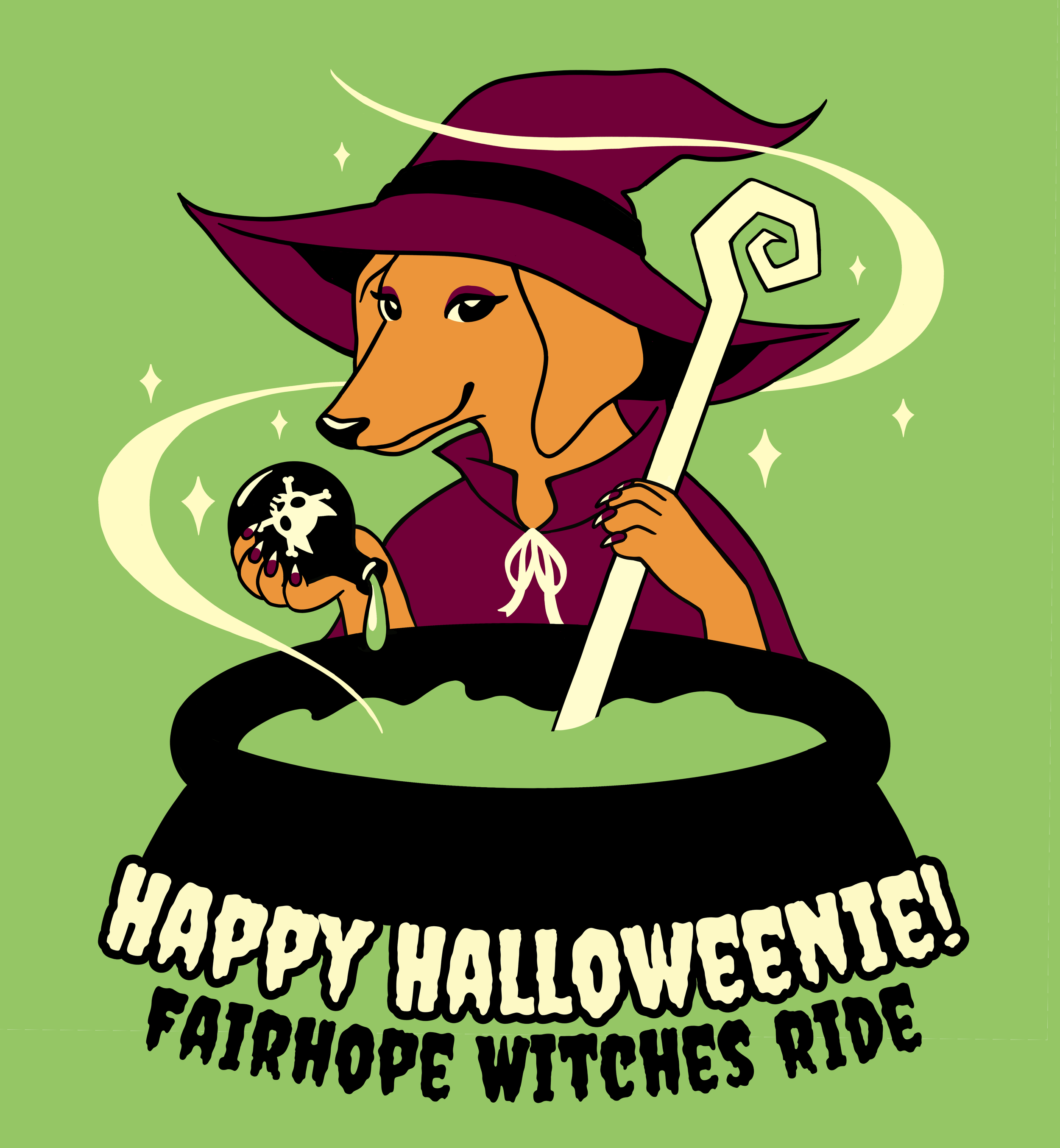 WITCHES RIDE EVENT TSHIRT HALLOWEENIE