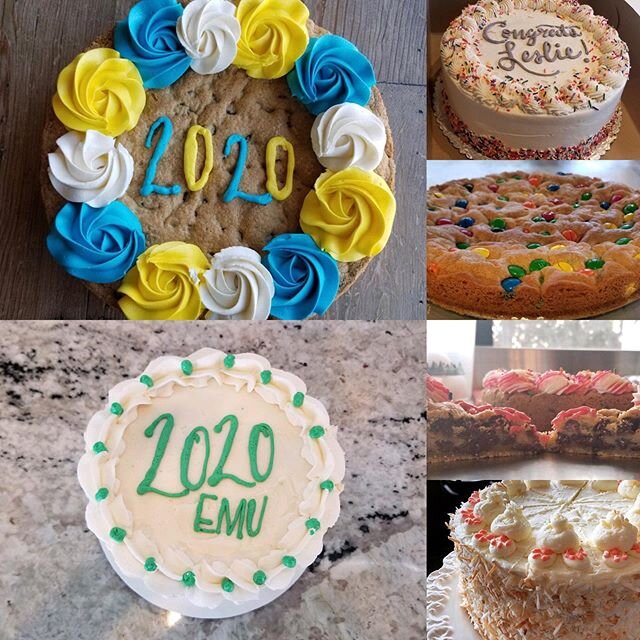 There is still time to order a graduation cookie cake or 6-inch cake for your grad 🎉👩&zwj;🎓👨🏽&zwj;🎓🍪 Cookie cakes also available gluten-free! Go to our online store to order: www.thesongbirdcafeannarbor.com/store