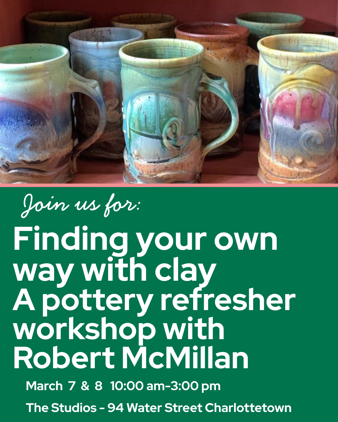 Leave your mark and make it your own.  Finding your way with clay.