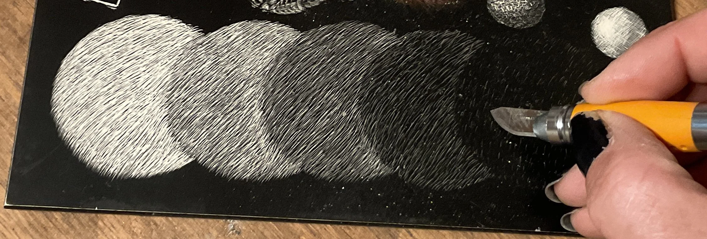 scratchboard moon phases
