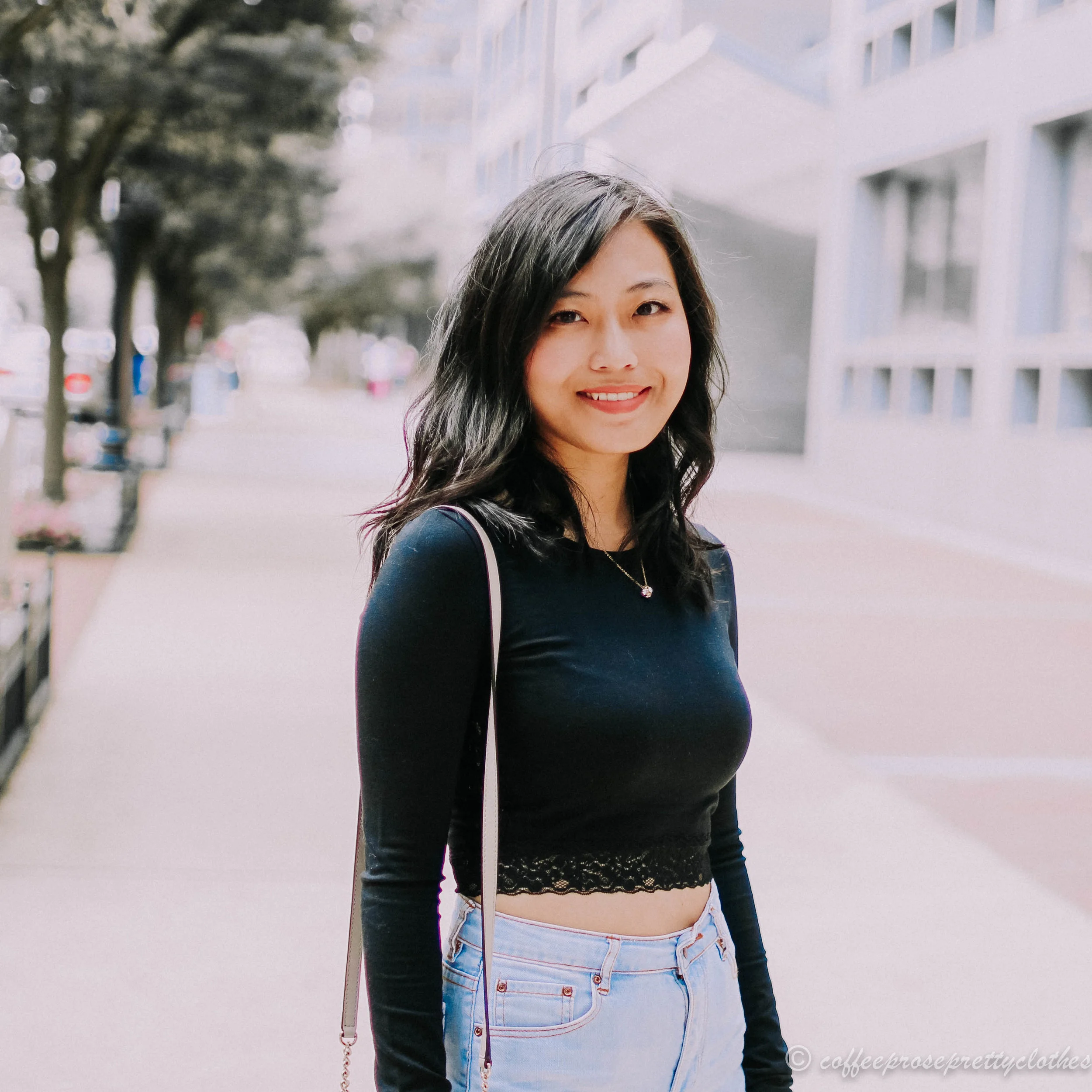 Lace Crop and High Waisted Jeans