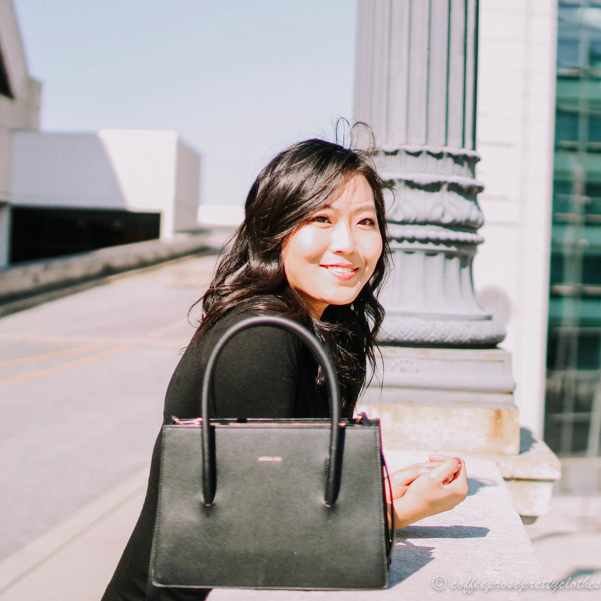 Leith ruched Dress and Angela Roi Eleanor Bag