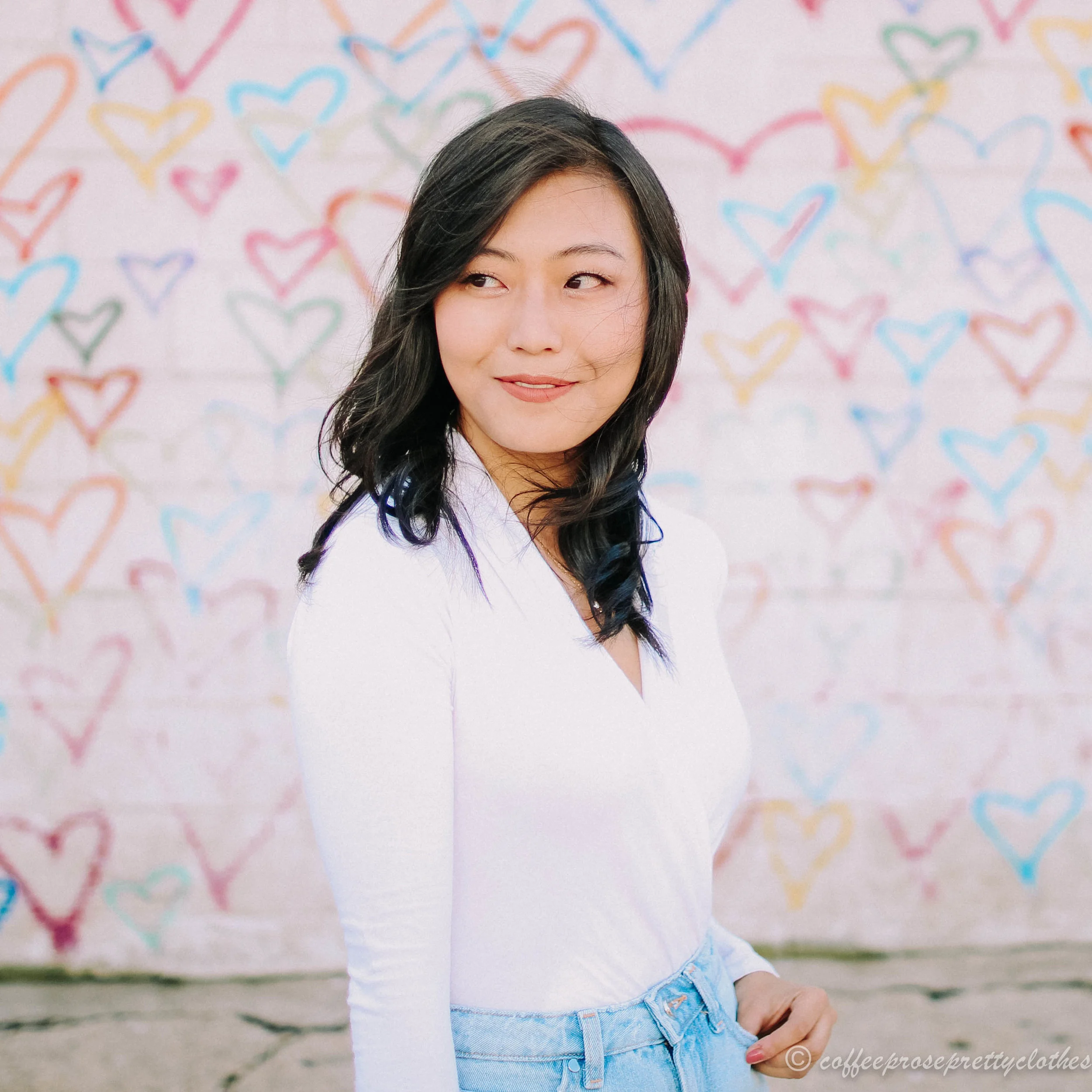 Denim Skirt and Wrap Bodysuit