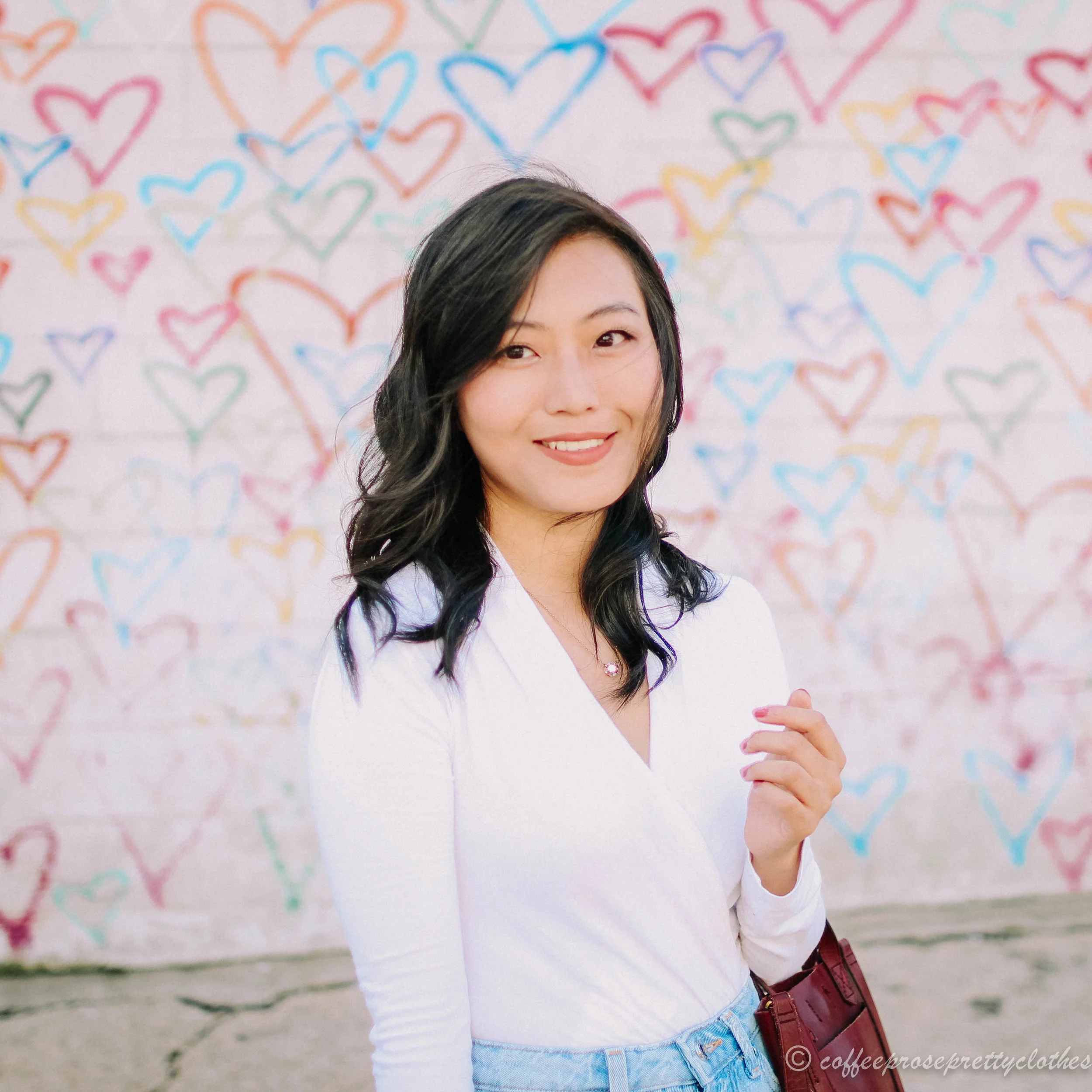 Denim Skirt and Wrap Bodysuit