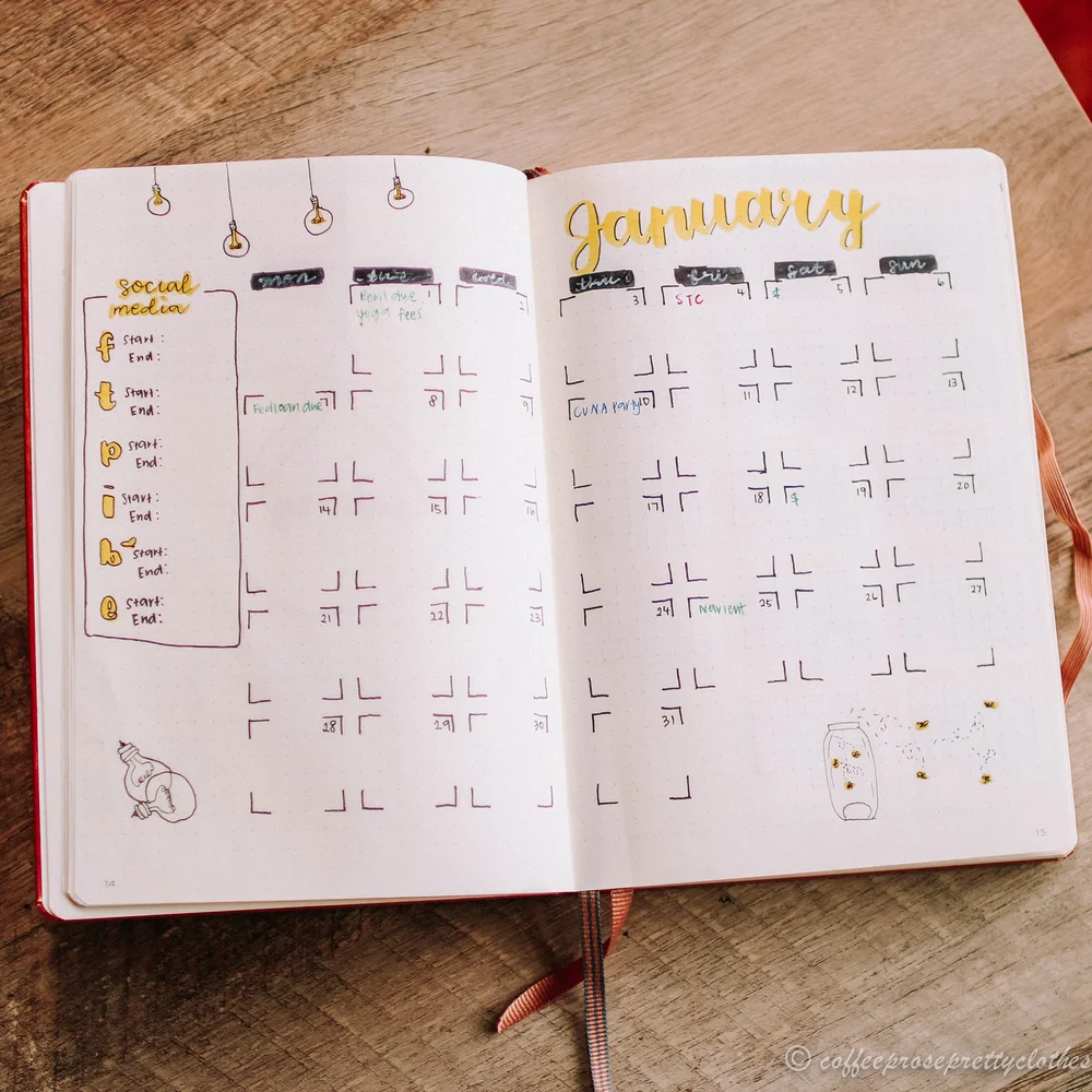January 2019 Bullet Journal Setup — Coffee, Prose, and Pretty Clothes