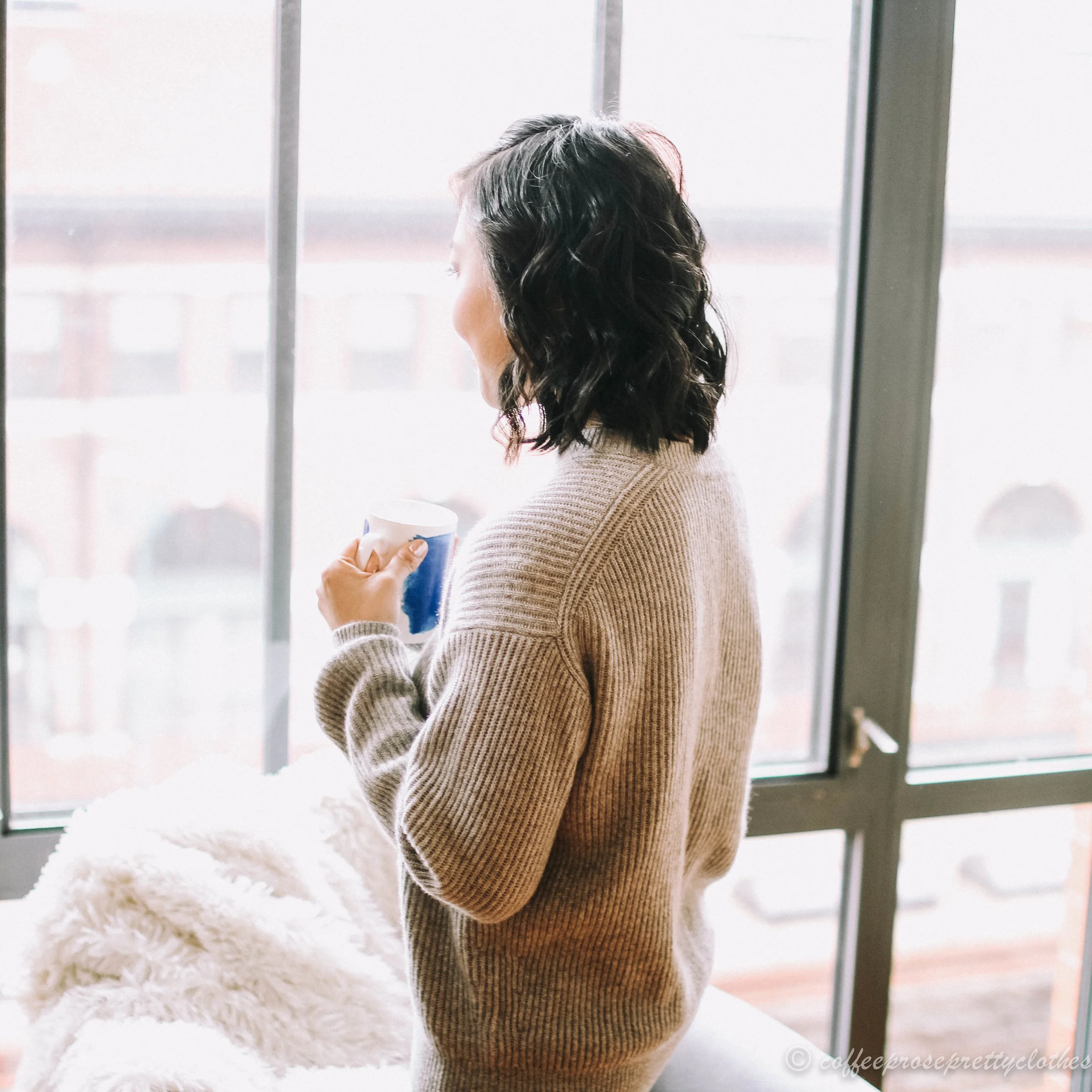 Everlane cashmere ribbed crewneck sweater