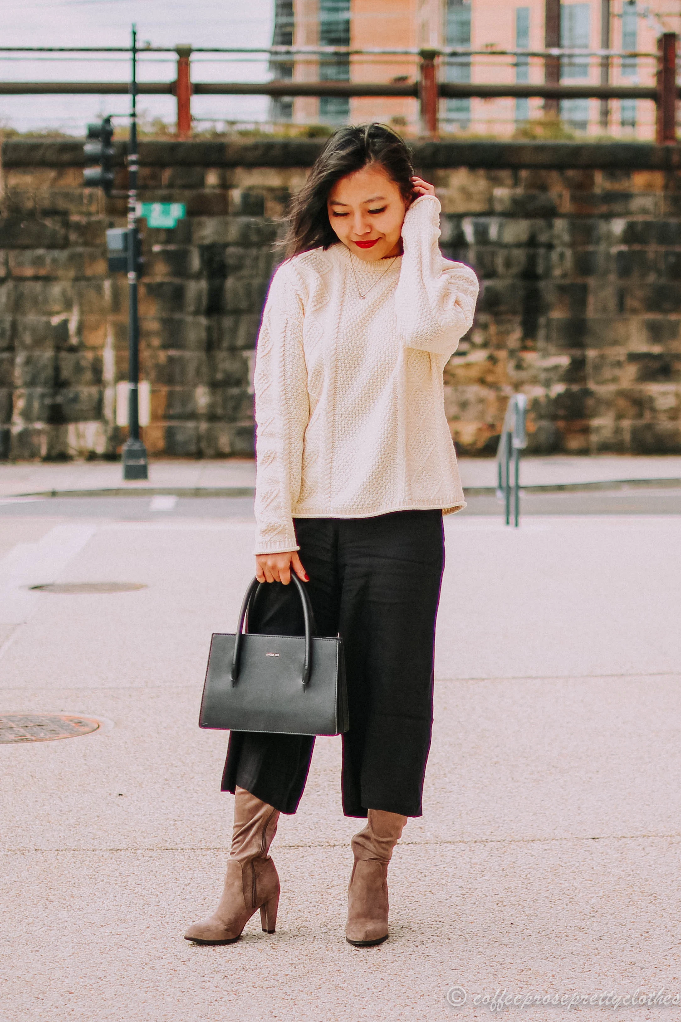 Culotte Pants and Tall Boot