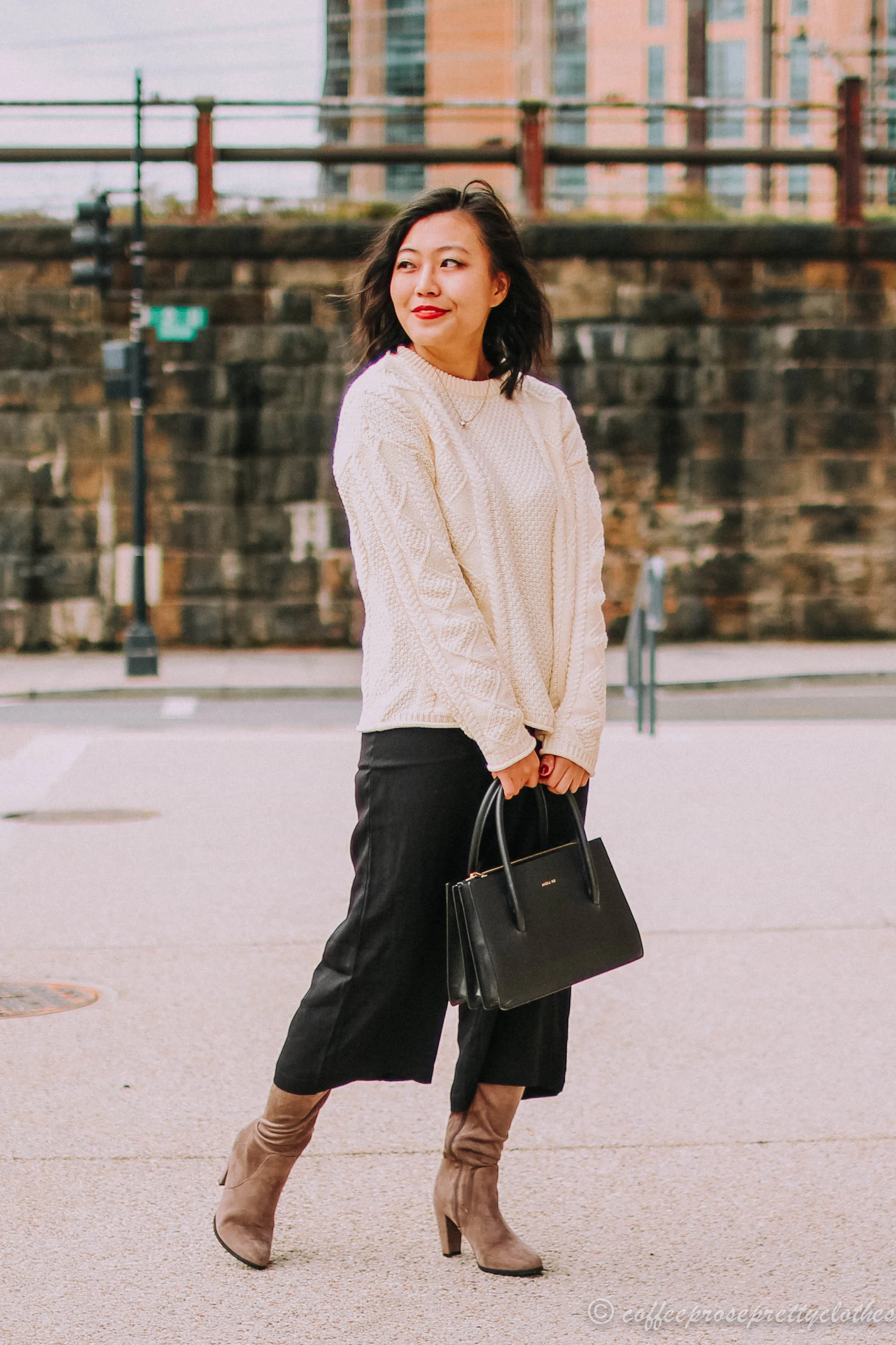 Culotte Pants and Tall Boot