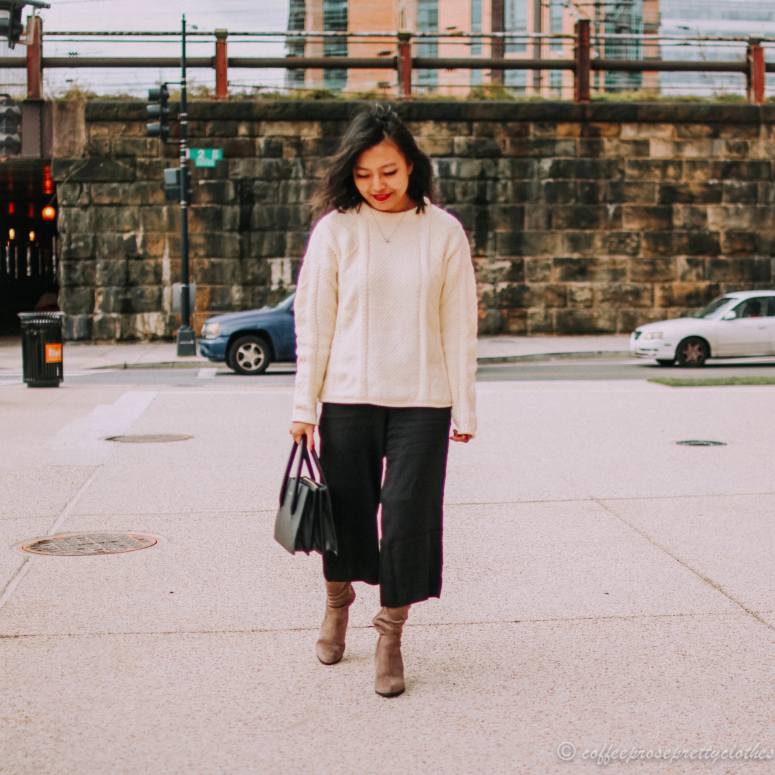 Culotte Pants and Tall Boot