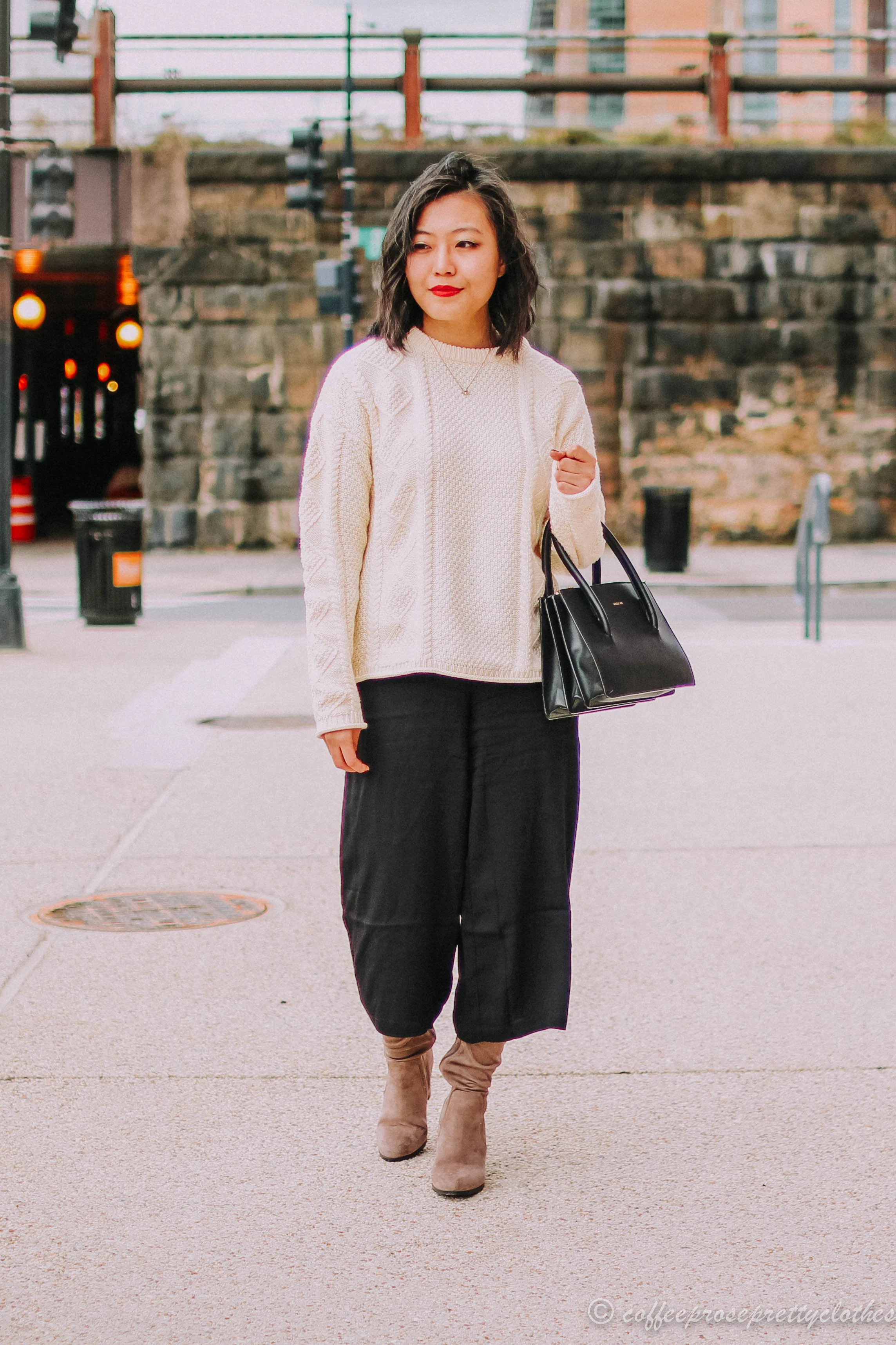 Culotte Pants and Tall Boot