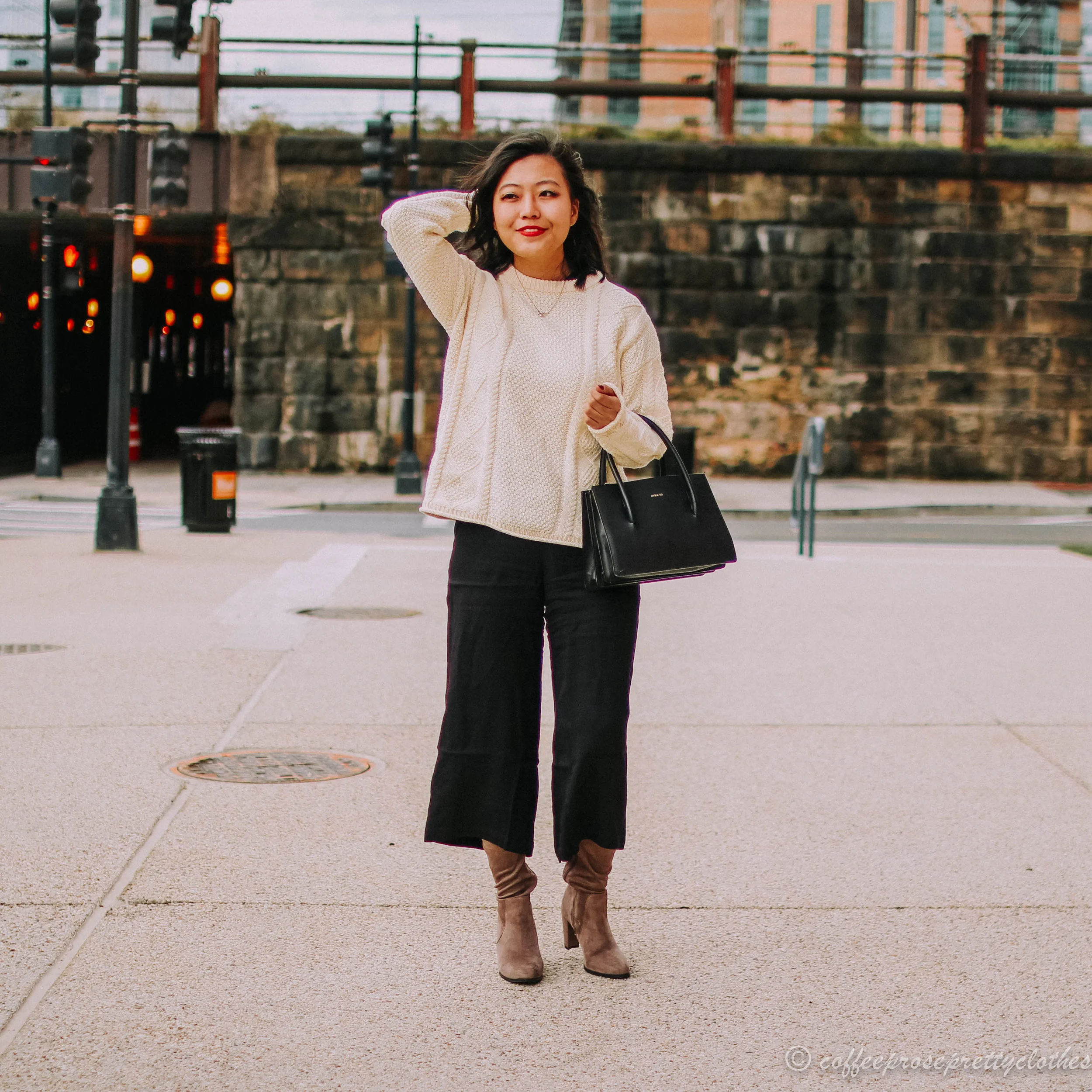 Culotte Pants and Tall Boot