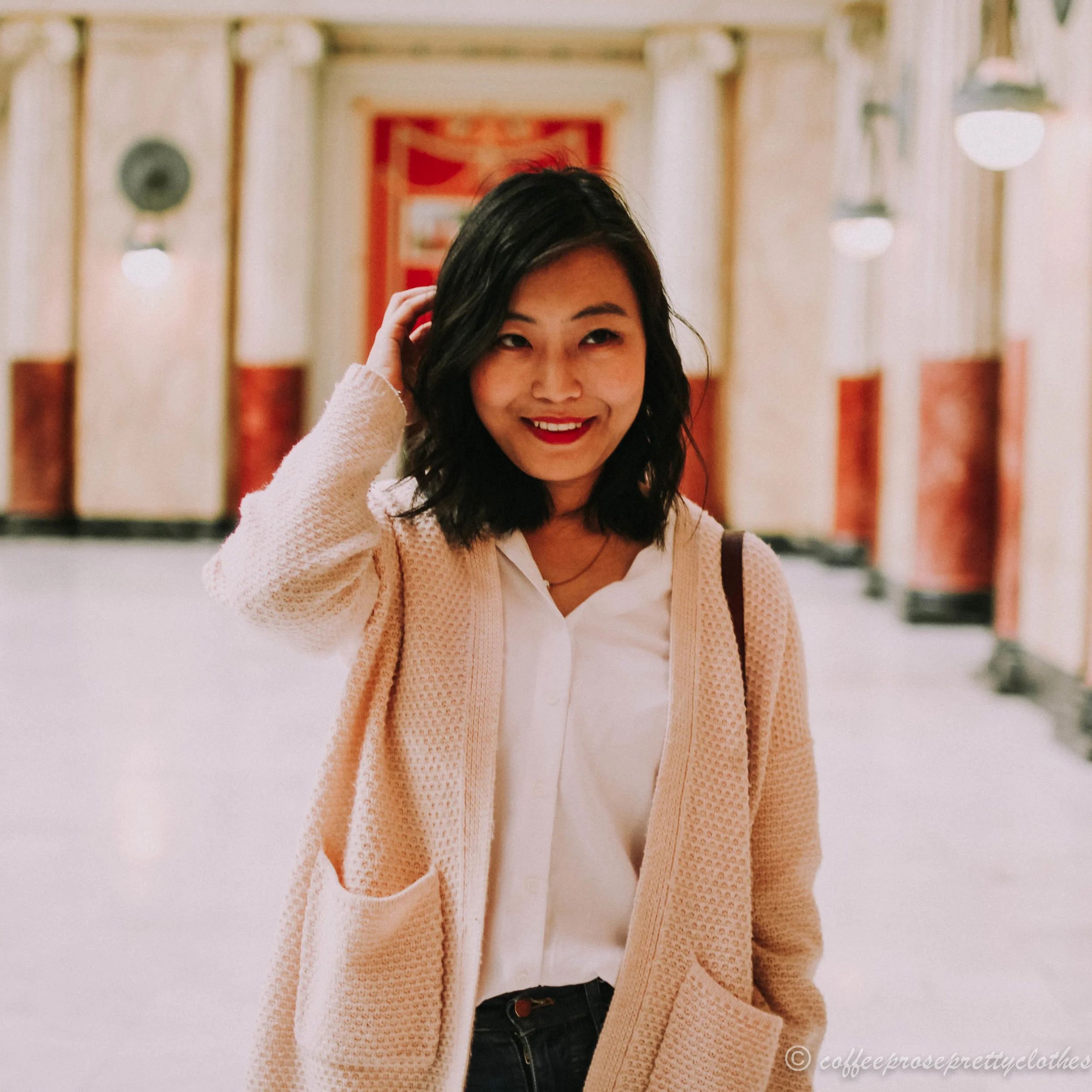 Grandpa Cardigan and Tall Boots