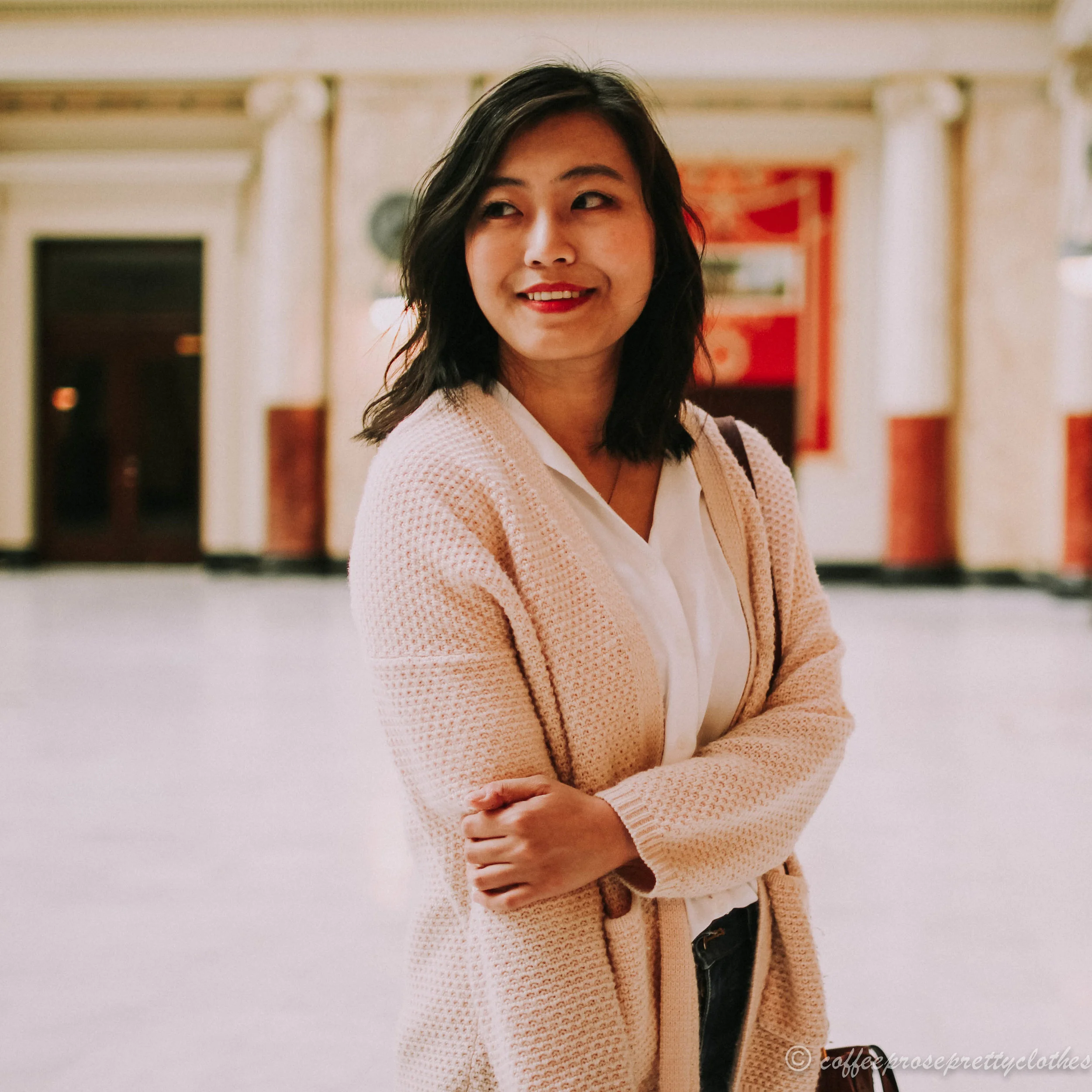 Grandpa Cardigan and Tall Boots