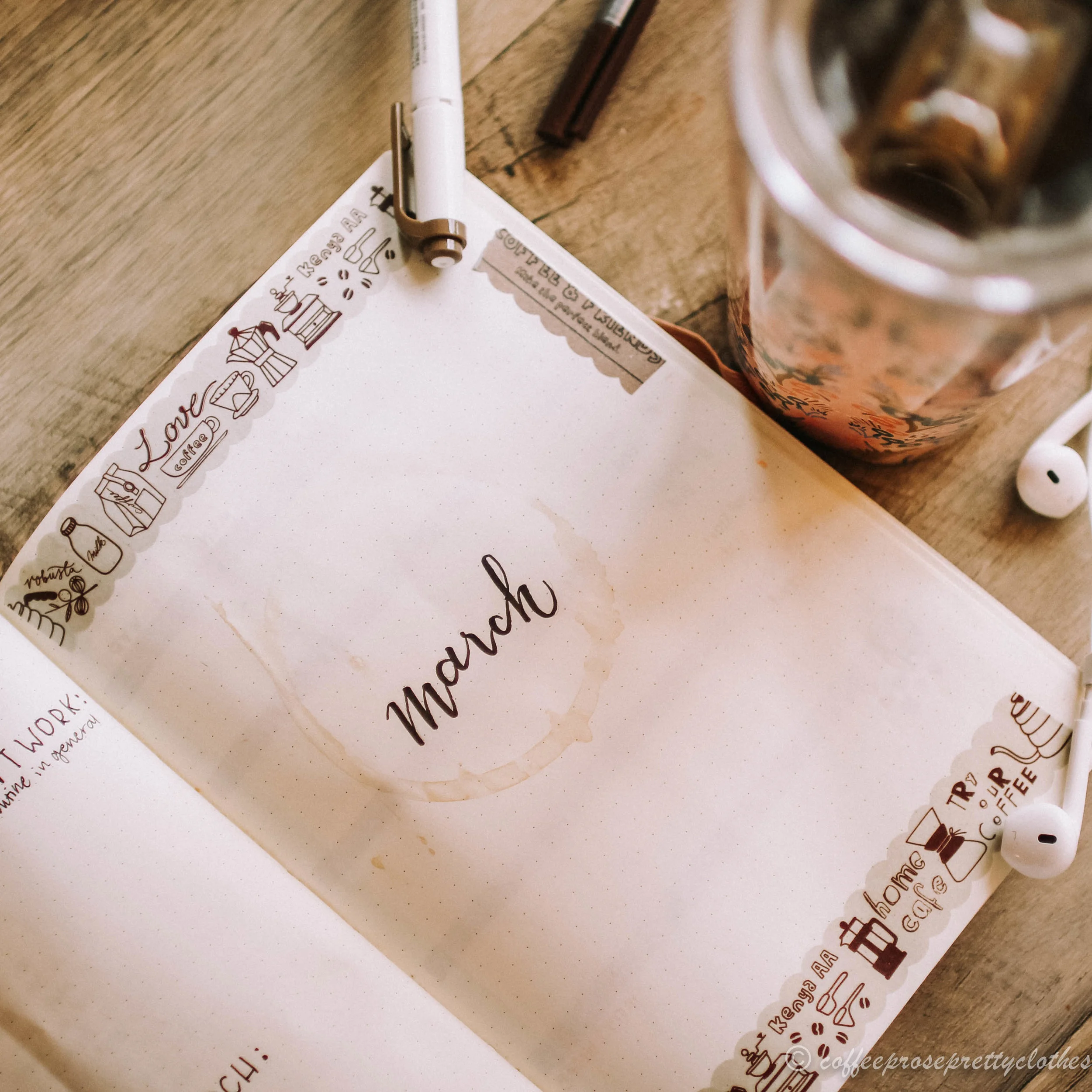 March 2019 Bullet Journal Setup Coffee Prose And Pretty Clothes
