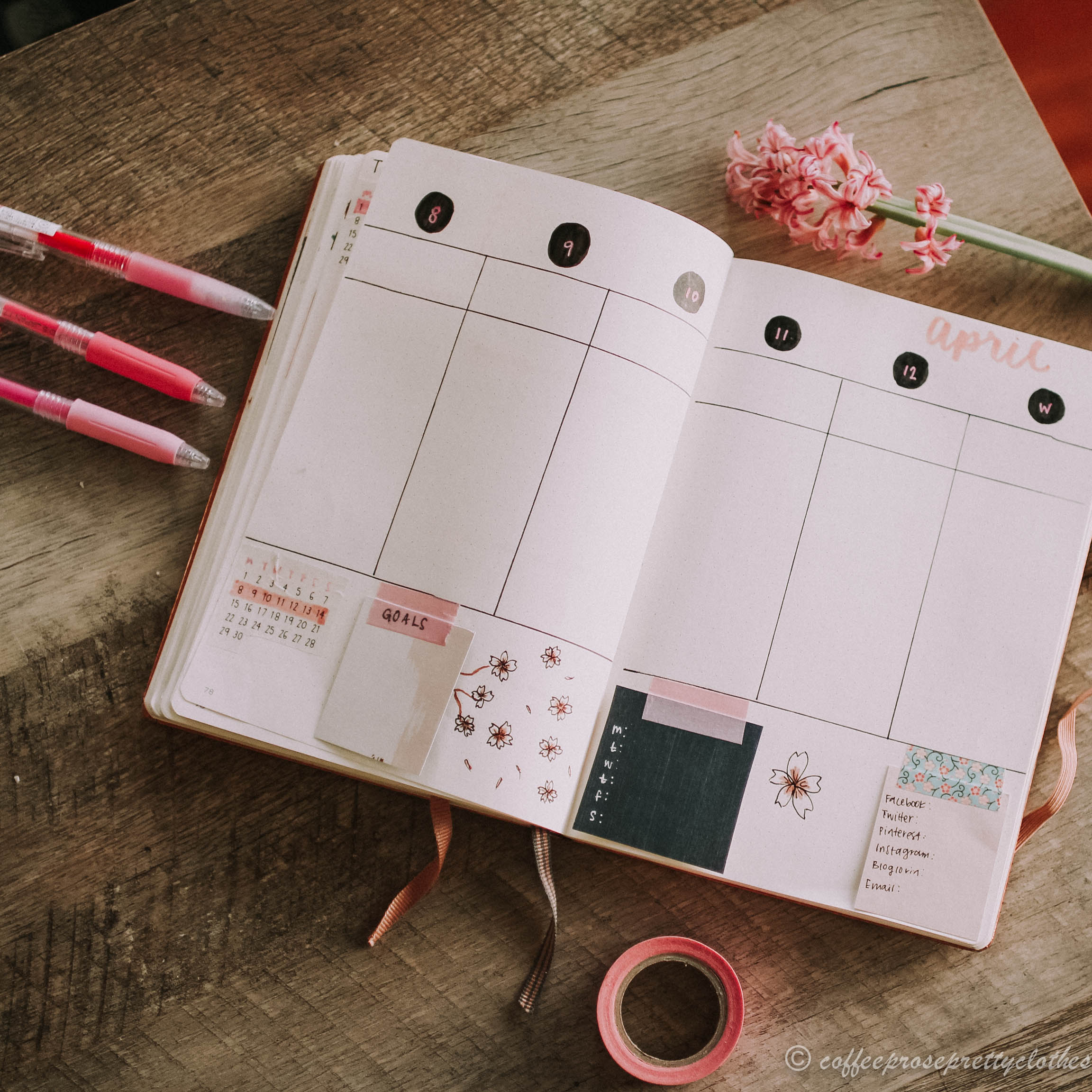 April 2019 Bullet Journal Setup — Coffee, Prose, and Pretty Clothes