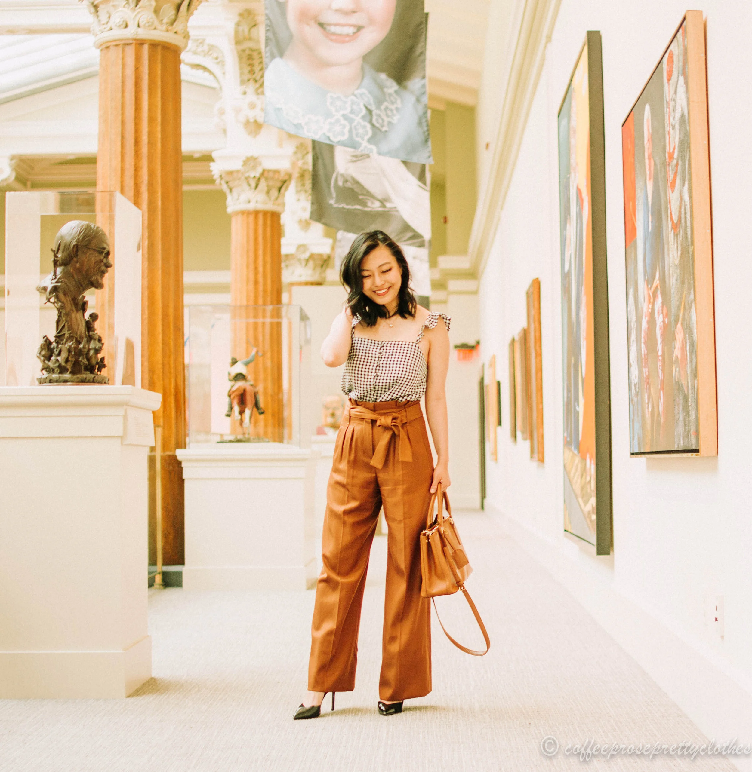 Sézane Arthur Pants and Gingham Tank