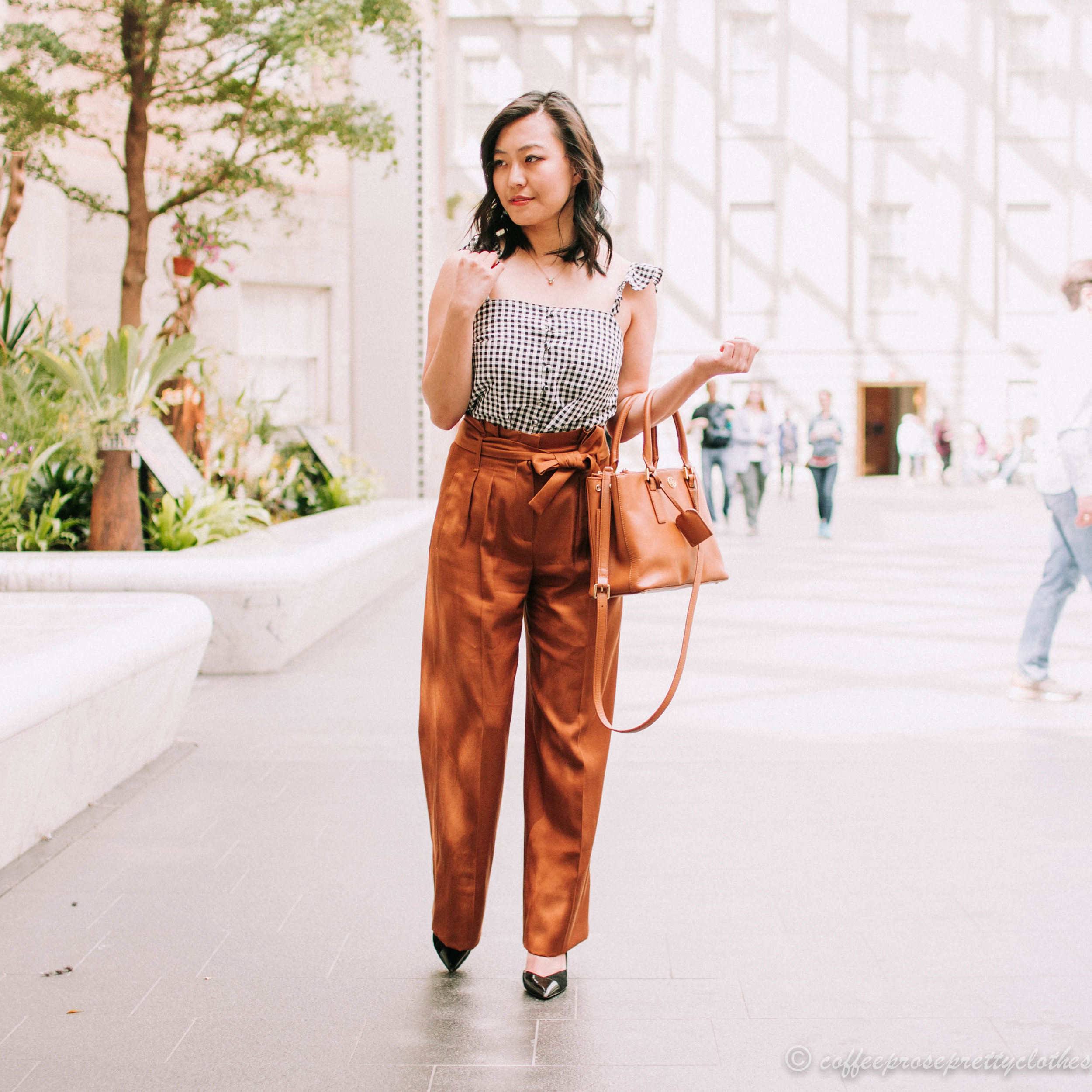 Sézane Arthur Pants and Gingham Tank
