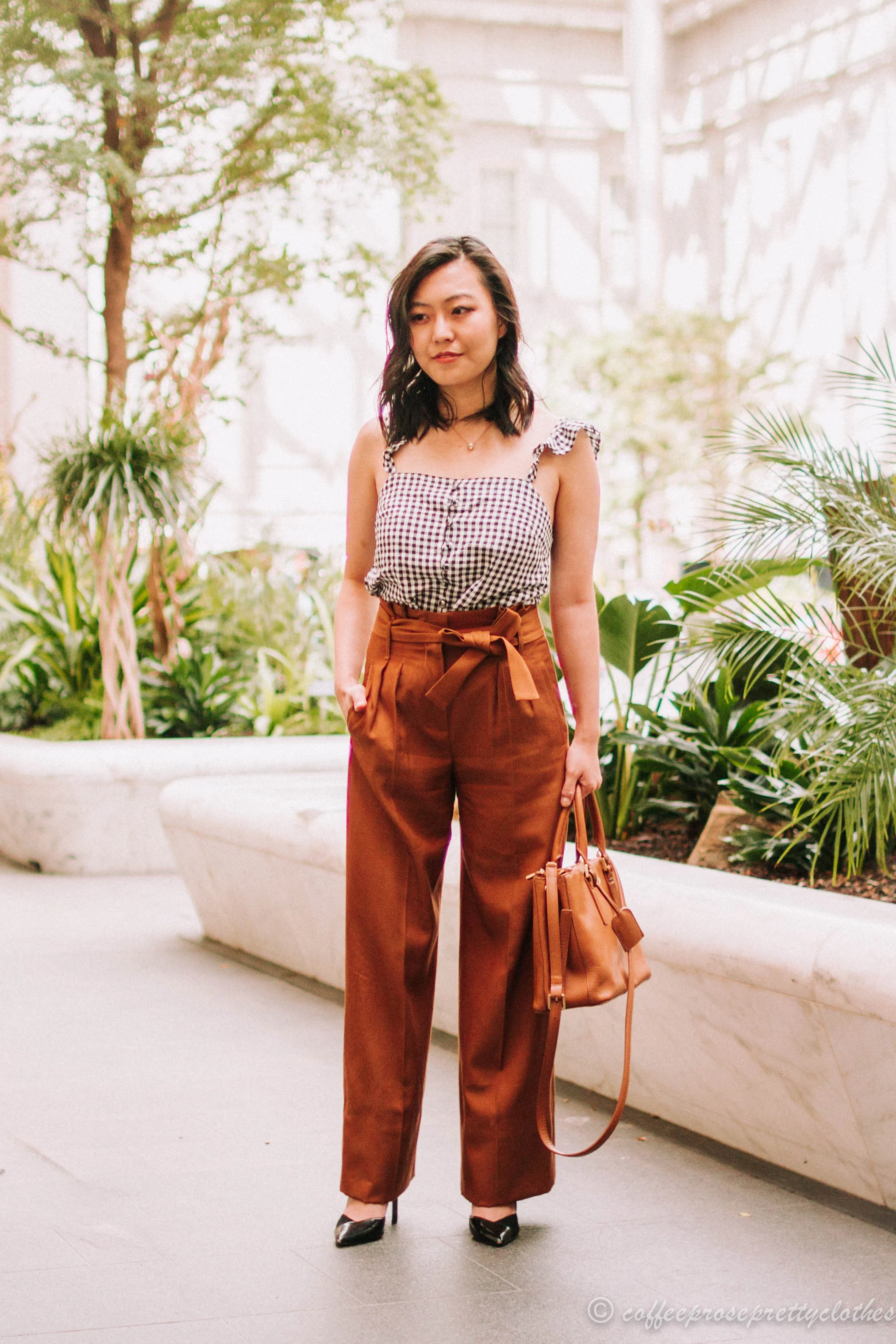 Sézane Arthur Pants and Gingham Tank