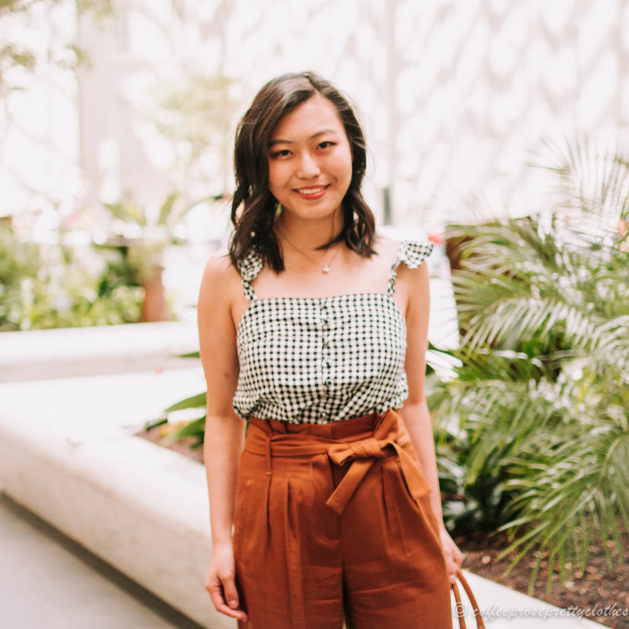 Sézane Arthur Pants and Gingham Tank